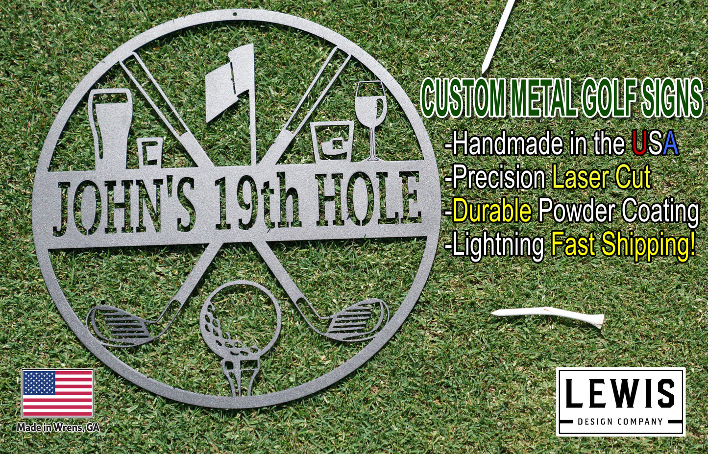 Custom metal 19th hole sign