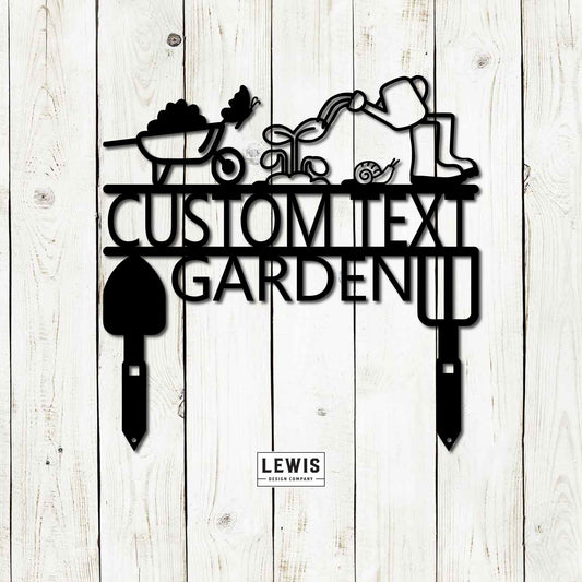 Custom Metal Garden Sign, Personalized Garden Sign