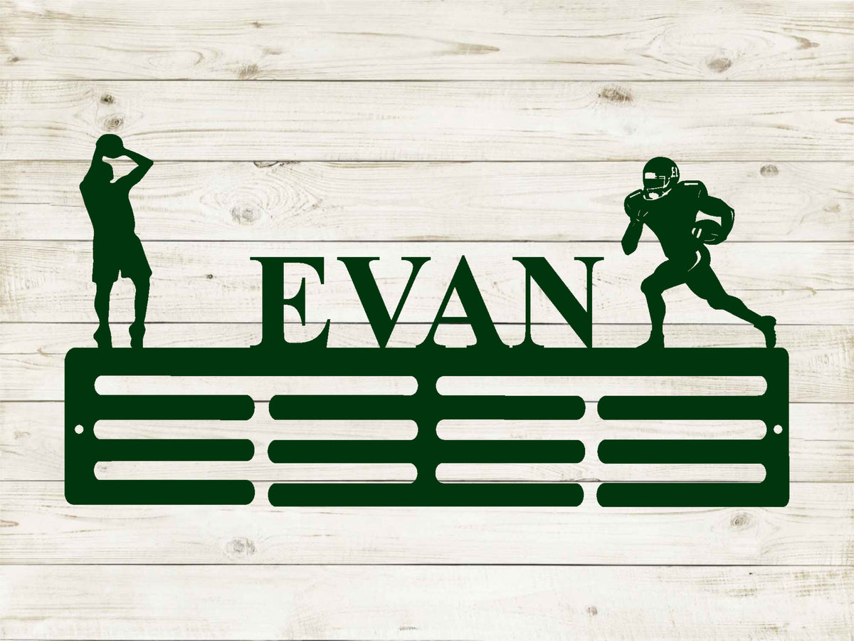 Male Sports Medal Hanger You Choose 2 Sports with Name