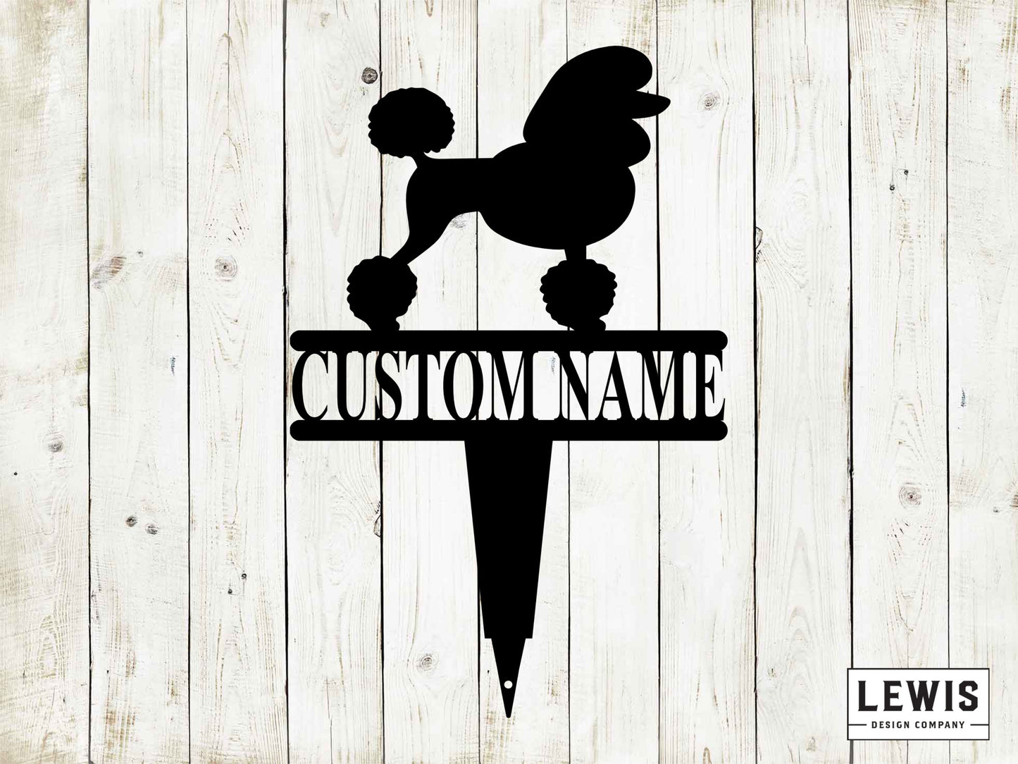 Poodle Yard Stake with Custom Name, Poodle Sign, Custom Metal Stake, Poodle, Dog Lovers, Dog Sign, Custom Name Dog Sign, Poodle Sign