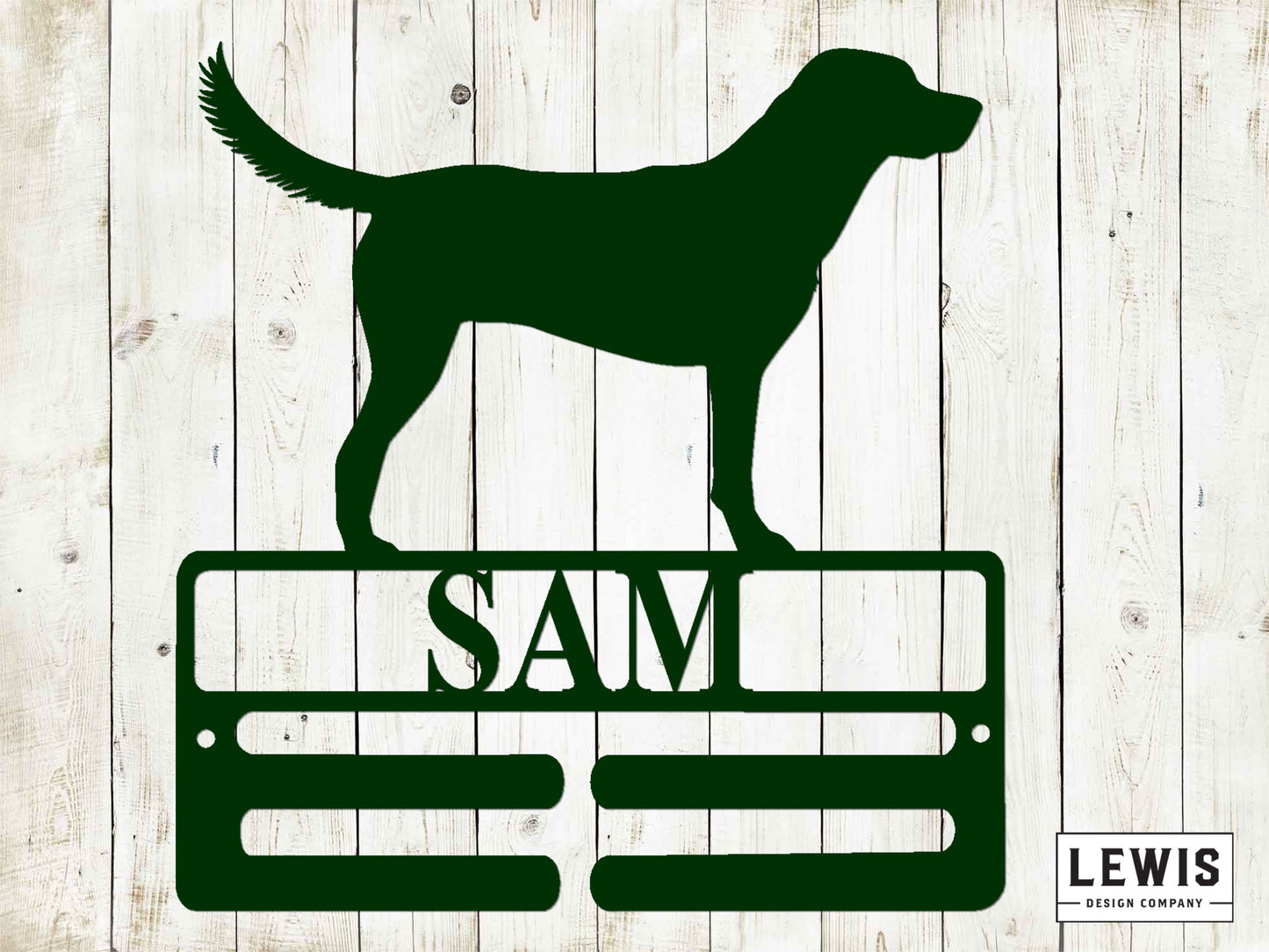 Labrador Retriever Leash Hanger with Custom Name, Metal Sign, Lab Sign, Custom Metal Sign, Lab, Dog Lovers, Dog Sign, Lab Dog Leash Hanger