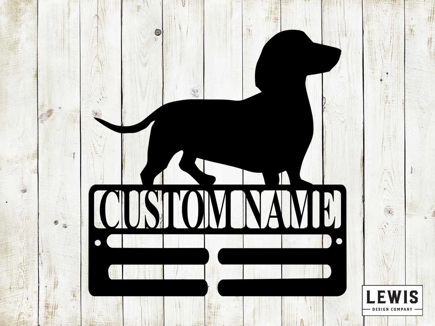 Dachshund Leash Hanger with Custom Name, Metal Sign, Dachshund, Custom Metal sign, Dachshund Sign, Dog Lovers, Dog Sign, Dog Leash Hanger