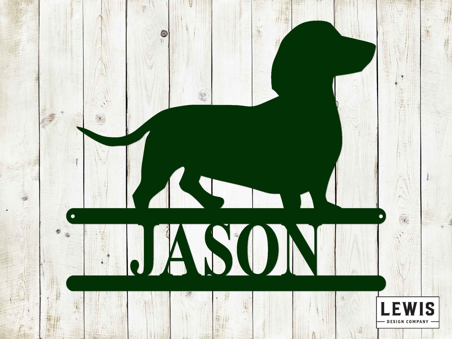Dachshund Wall Sign with Custom Name, Metal Sign, Dachshund, Custom Metal Sign, Dachshund Wall Sign, Dachshund Name sign, Dog Lover