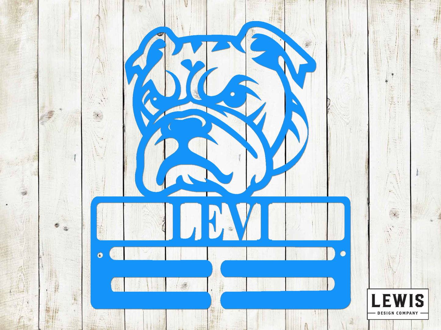 Bulldog Leash Hanger with Custom Name, Metal Sign, Bulldog Sign, Custom Metal Sign, Bulldog, Dog Lovers, Dog Sign, Dog Leash Hanger