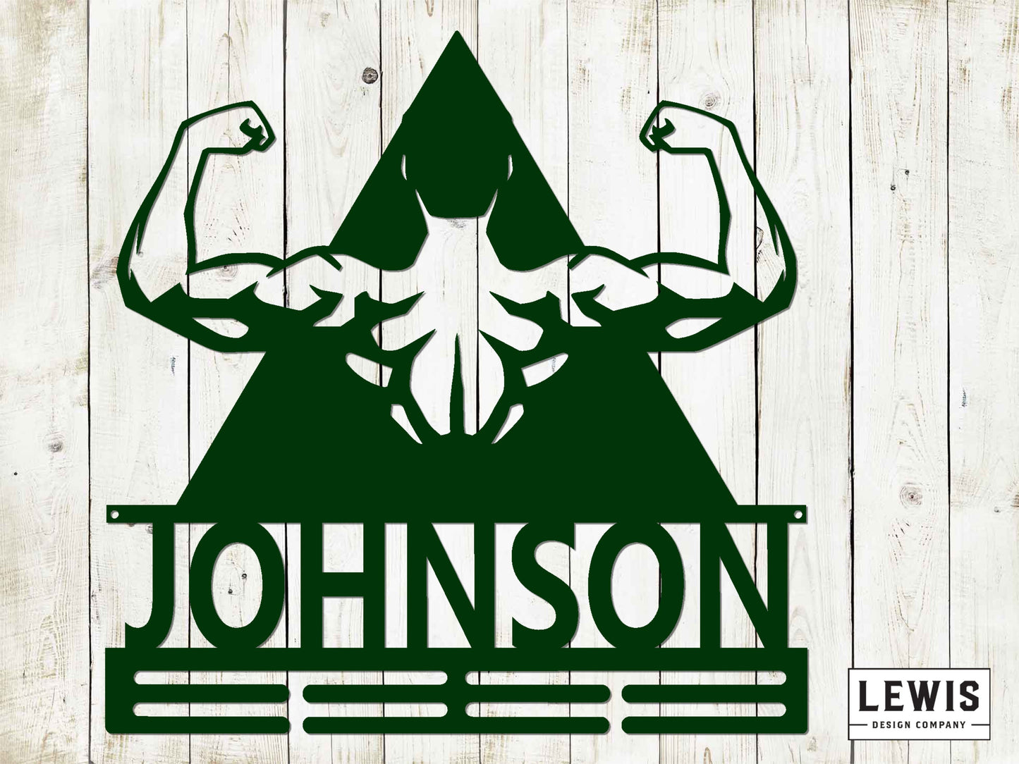 Body Building Medal Hanger with Custom Monogram Name Metal Sign, Personalized Medal Hanger, Bodybuilder Medal Display, Body Building