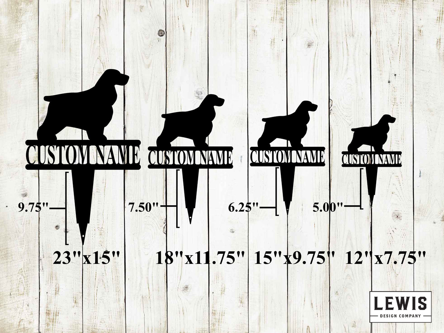 English Spaniel Yard Stake with Custom Name, English Spaniel Sign, Custom Metal Stake, English Spaniel Name Stake, Dog Lovers, Dog Sign