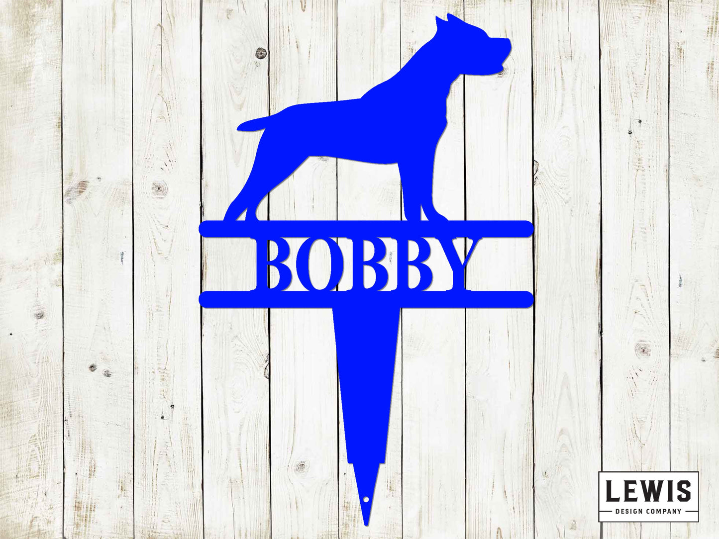 Pitbull Yard Stake with Custom Name, Pitbull Sign, Custom Metal Stake, Pitbull Name Stake, Dog Lovers, Dog Sign, Pitbull Sign