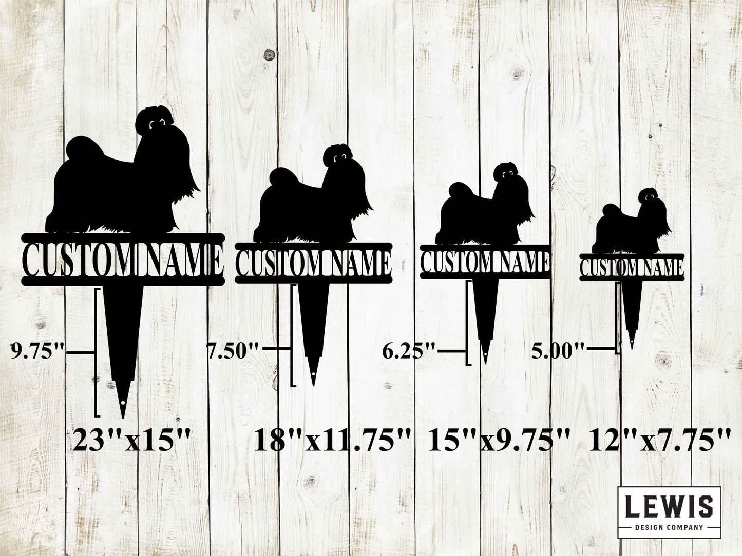 Shih Tzu Yard Stake with Custom Name, Shih Tzu Sign, Custom Metal Stake, Shih Tzu Name Stake, Dog Lovers, Dog Sign, Shih Tzu Sign