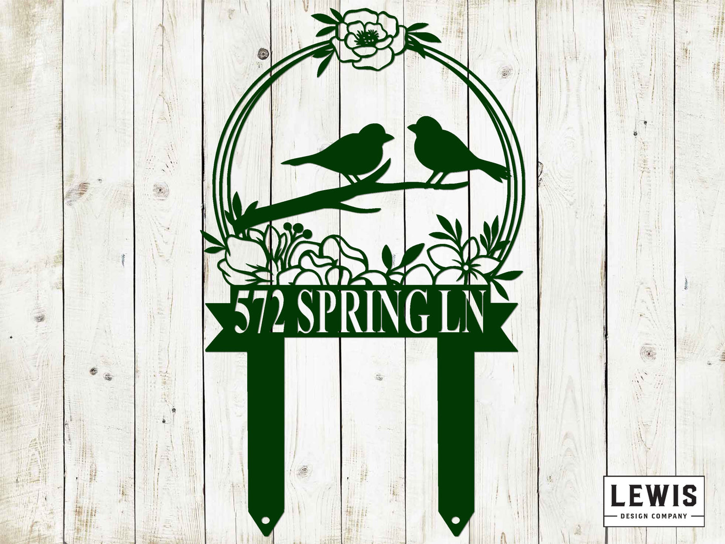 Custom Bird Garden Metal Stake