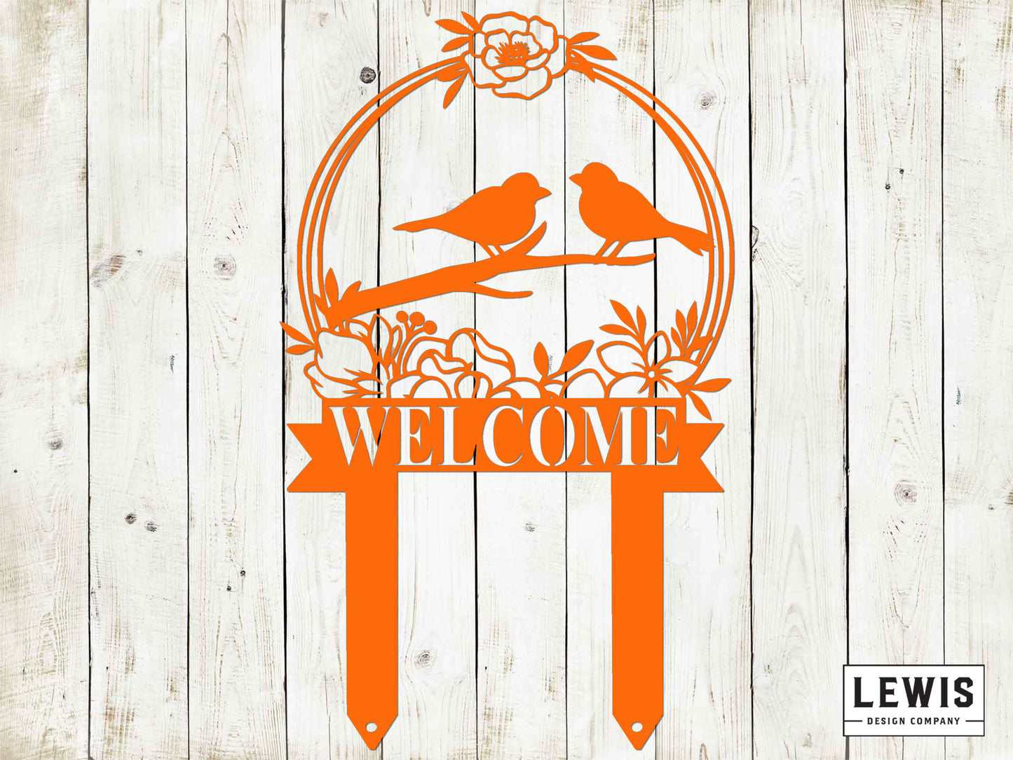 Custom Bird Garden Metal Stake