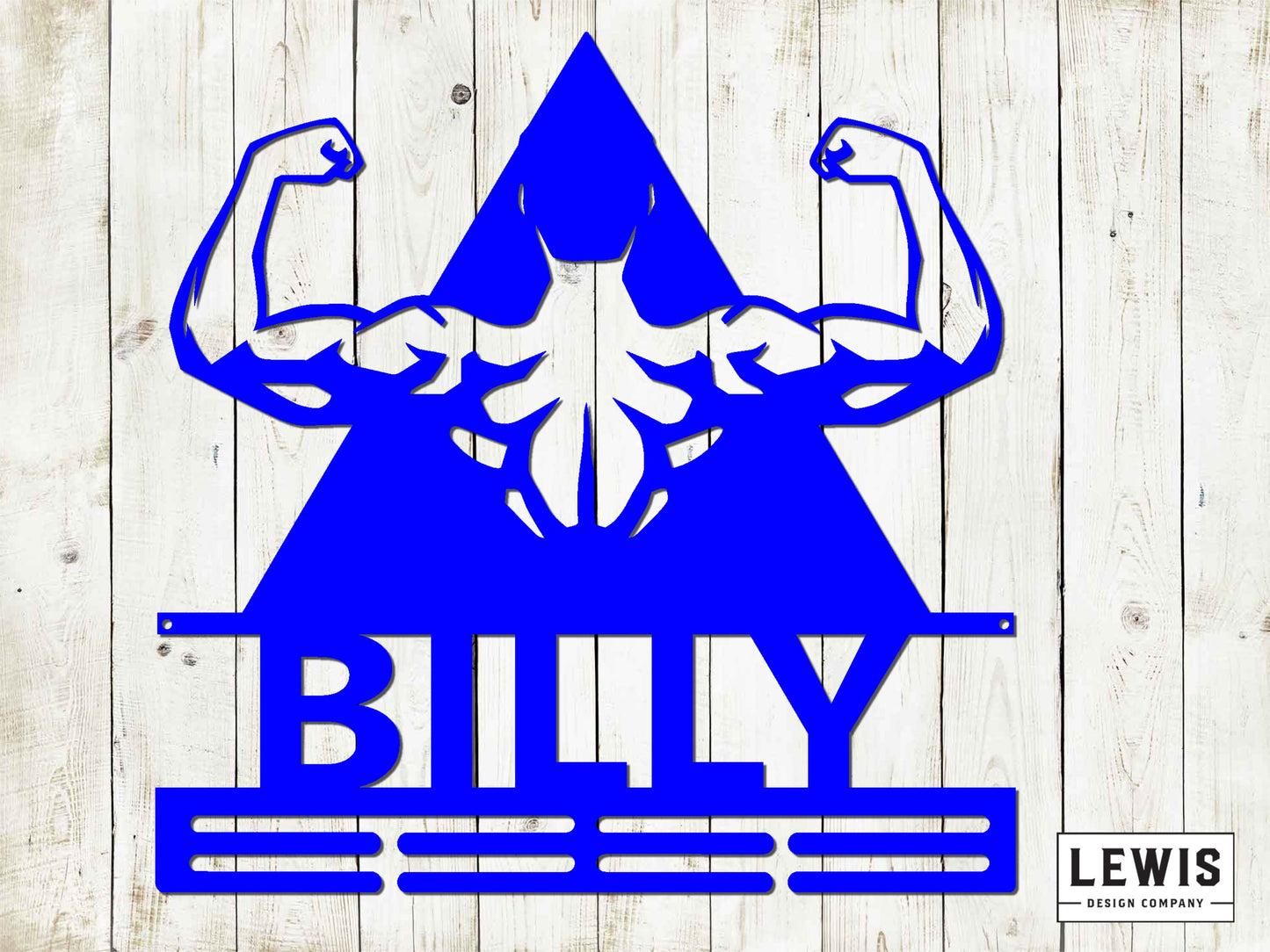 Body Building Medal Hanger with Custom Monogram Name Metal Sign, Personalized Medal Hanger, Bodybuilder Medal Display, Body Building