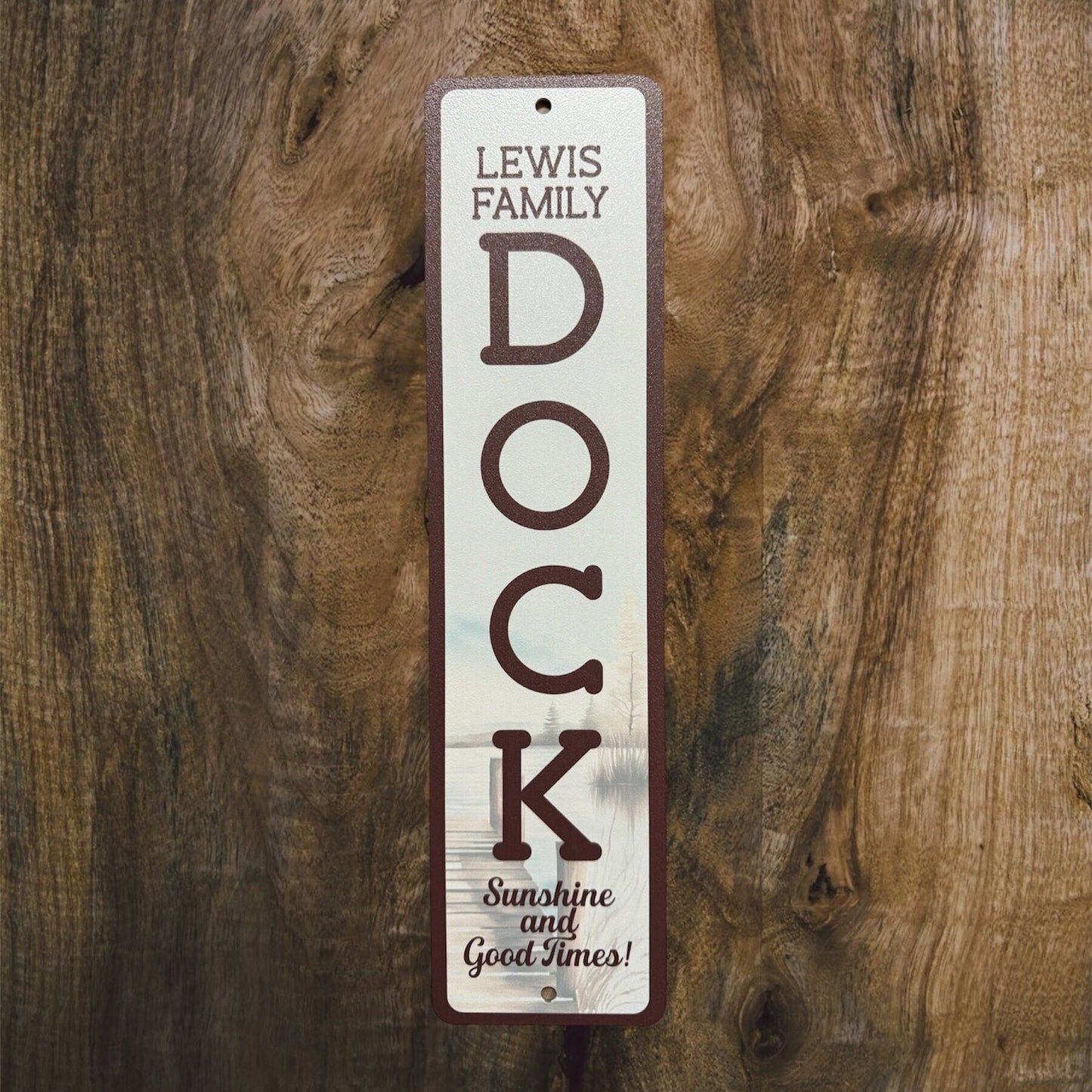 Custom Dock Sign, Custom Metal Powder Coated & Printed Name Sign