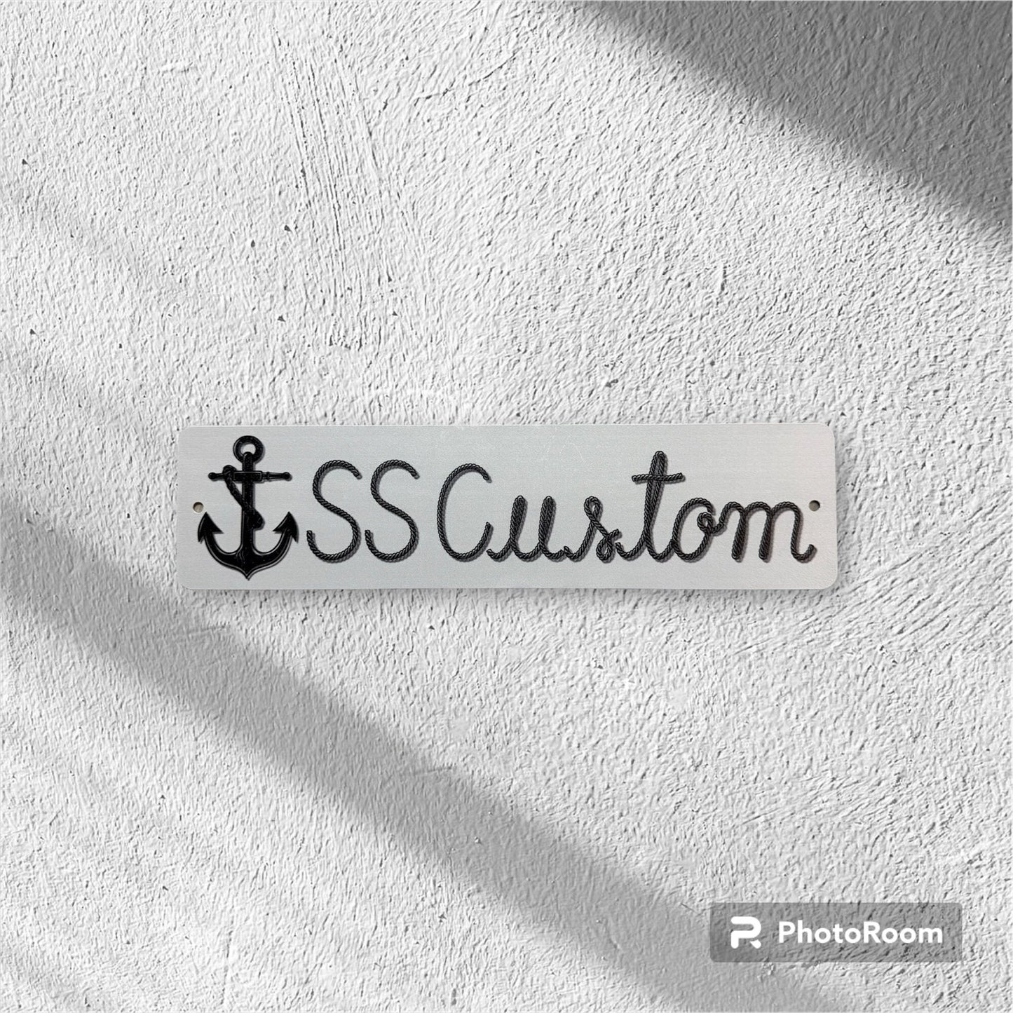 Custom Boat Nameplate, Custom Metal Powder Coated & Printed Name Sign