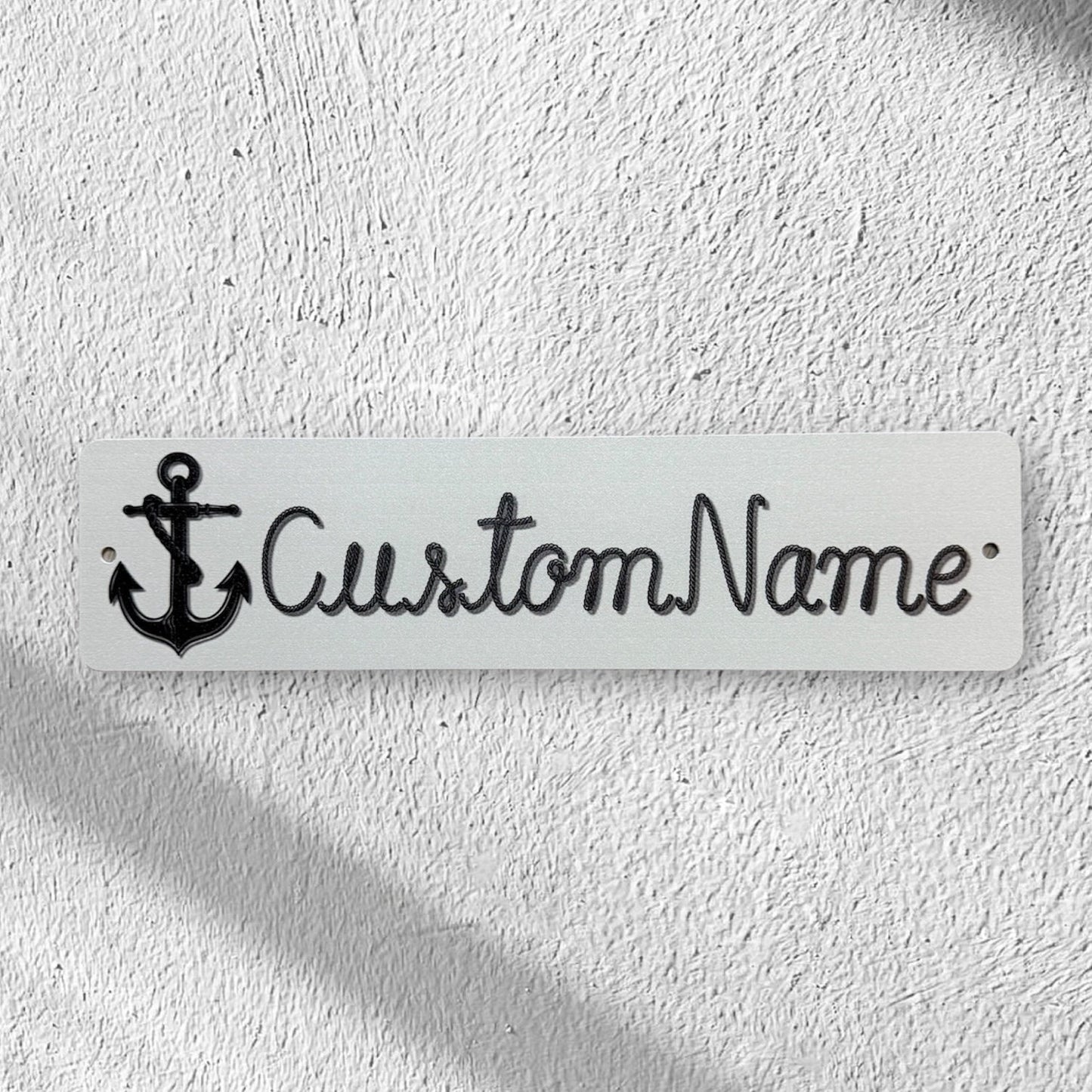Custom Boat Nameplate, Custom Metal Powder Coated & Printed Name Sign