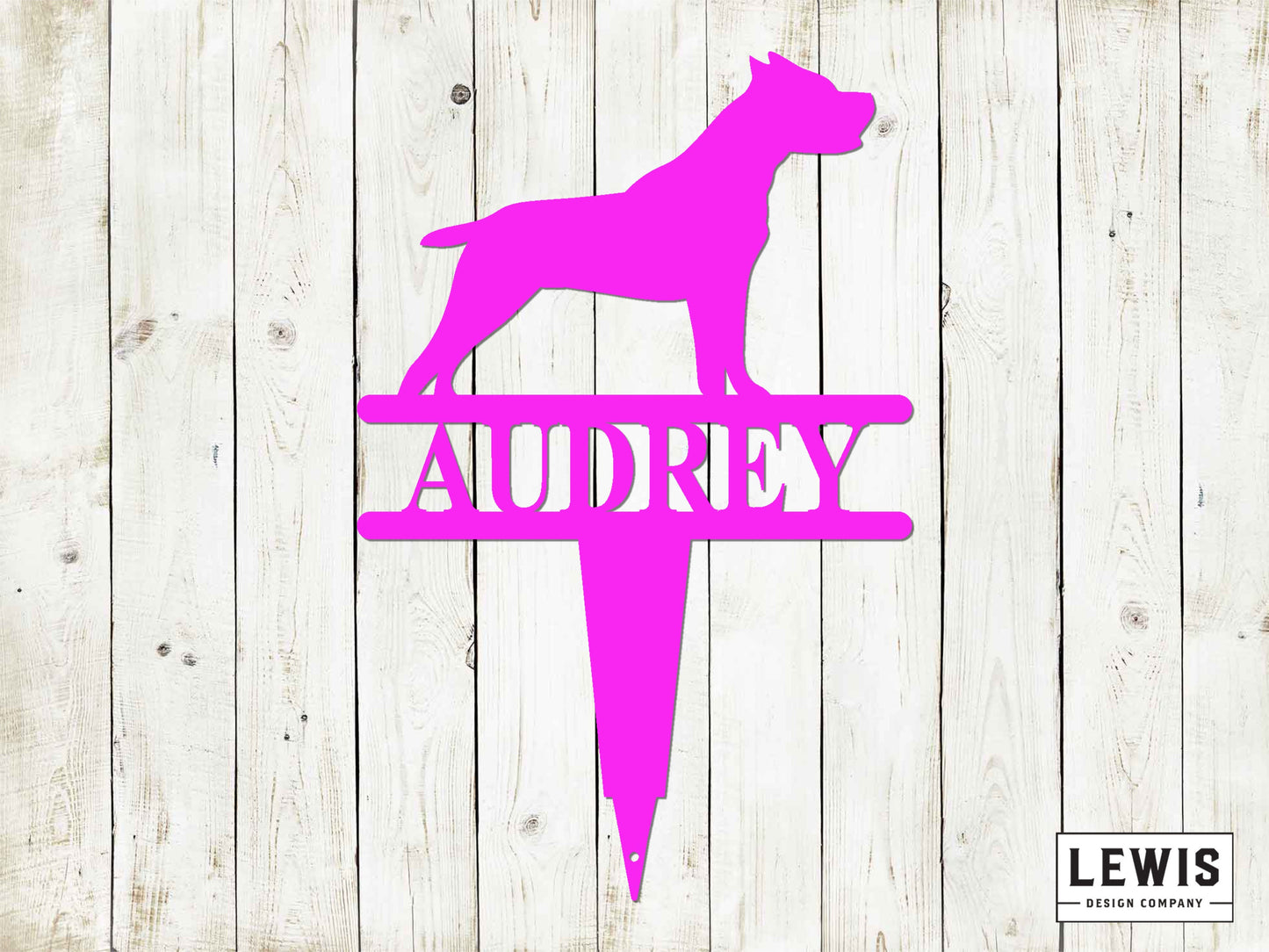 Pitbull Yard Stake with Custom Name, Pitbull Sign, Custom Metal Stake, Pitbull Name Stake, Dog Lovers, Dog Sign, Pitbull Sign