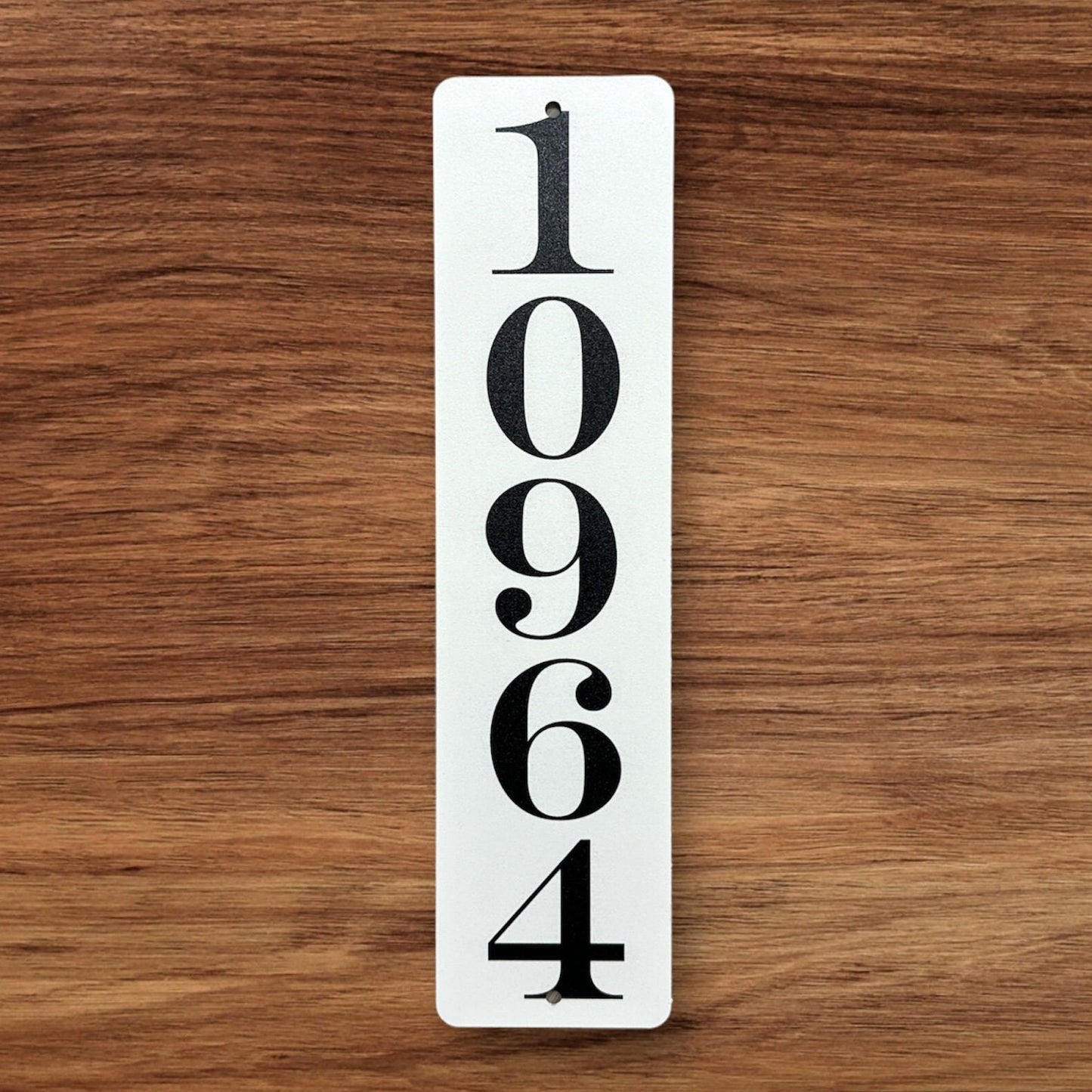 Custom Vertical Address Plaque, Custom Metal Powder Coated & Printed Address Sign