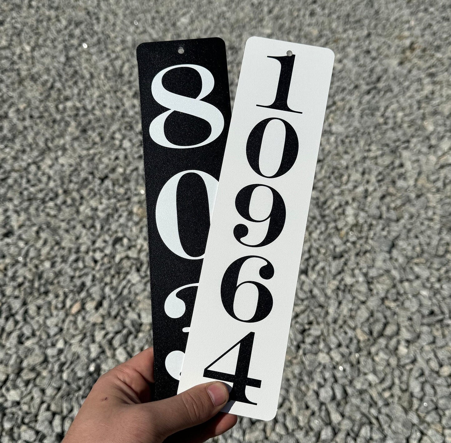 Custom Vertical Address Plaque, Custom Metal Powder Coated & Printed Address Sign