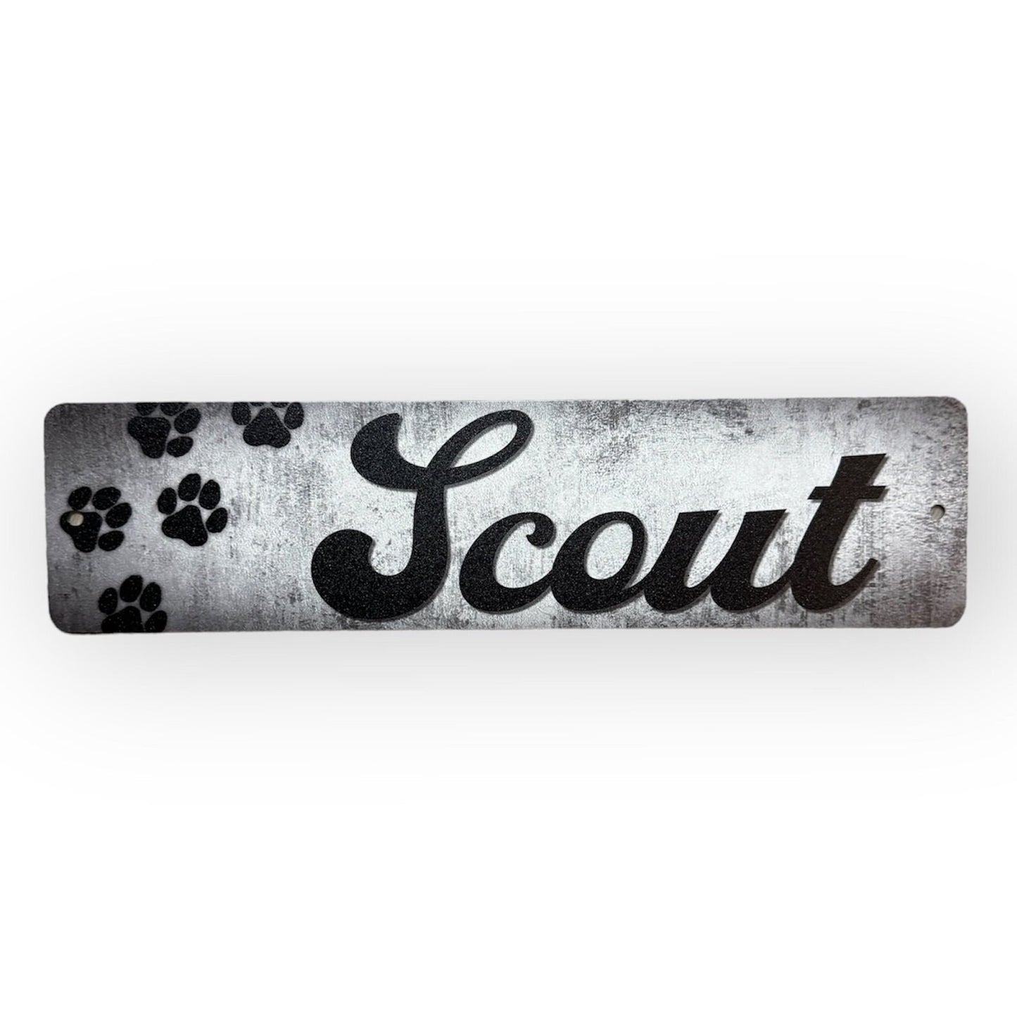 Custom Dog Nameplate, Custom Metal Powder Coated & Printed Name Sign