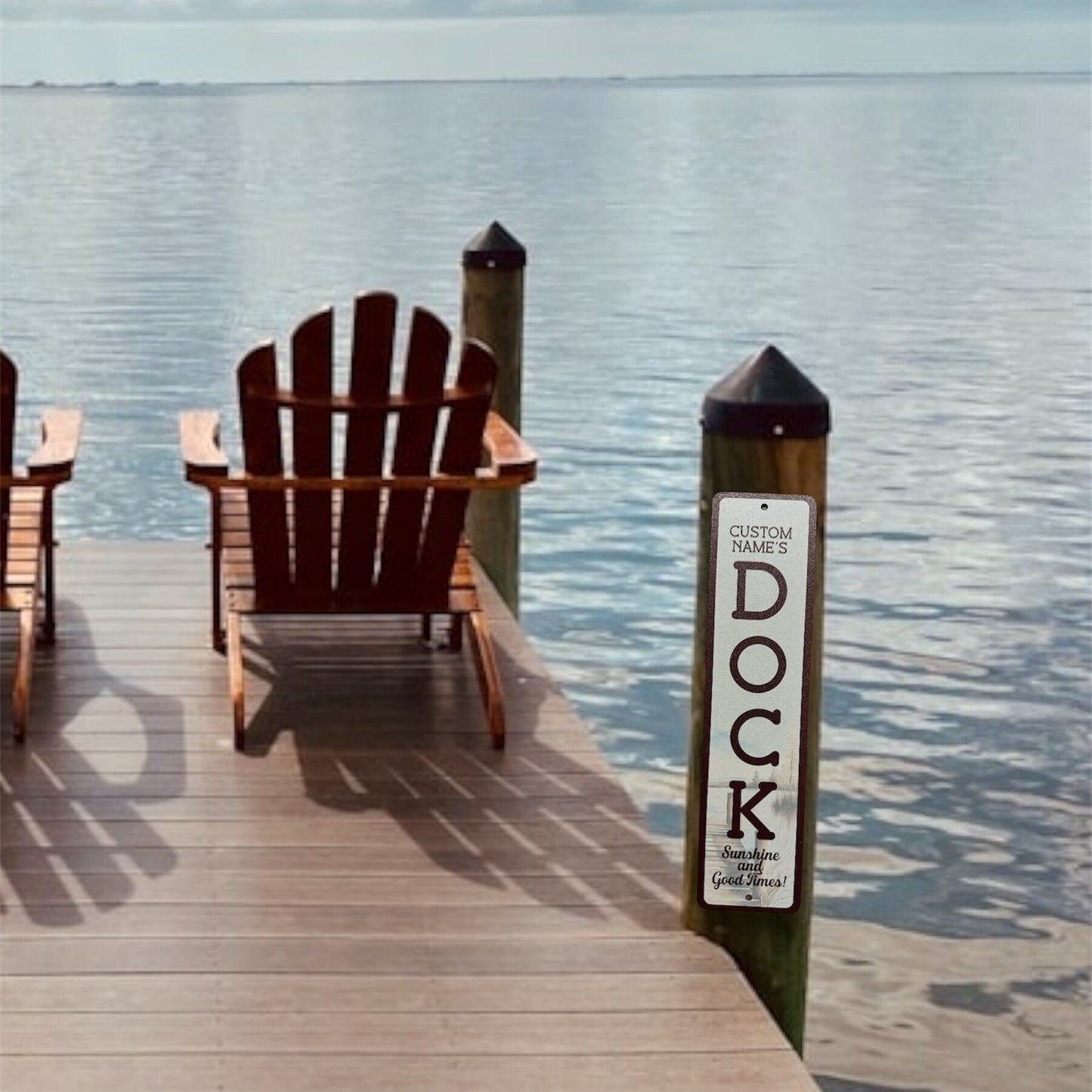Custom Dock Sign, Custom Metal Powder Coated & Printed Name Sign