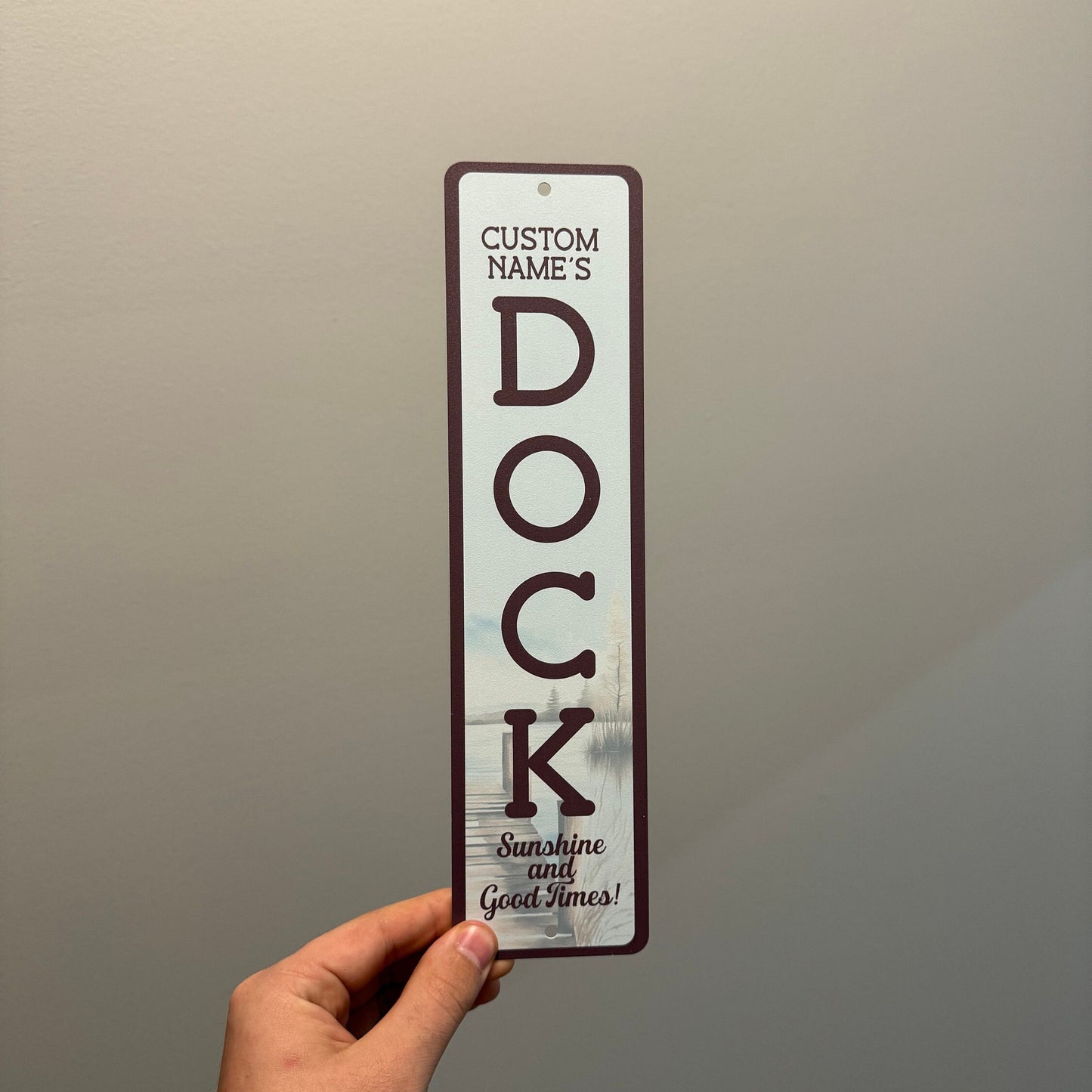 Custom Dock Sign, Custom Metal Powder Coated & Printed Name Sign