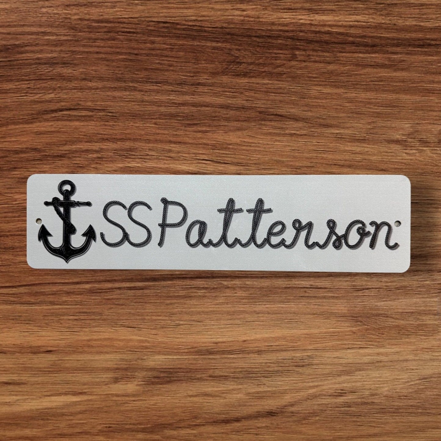Custom Boat Nameplate, Custom Metal Powder Coated & Printed Name Sign