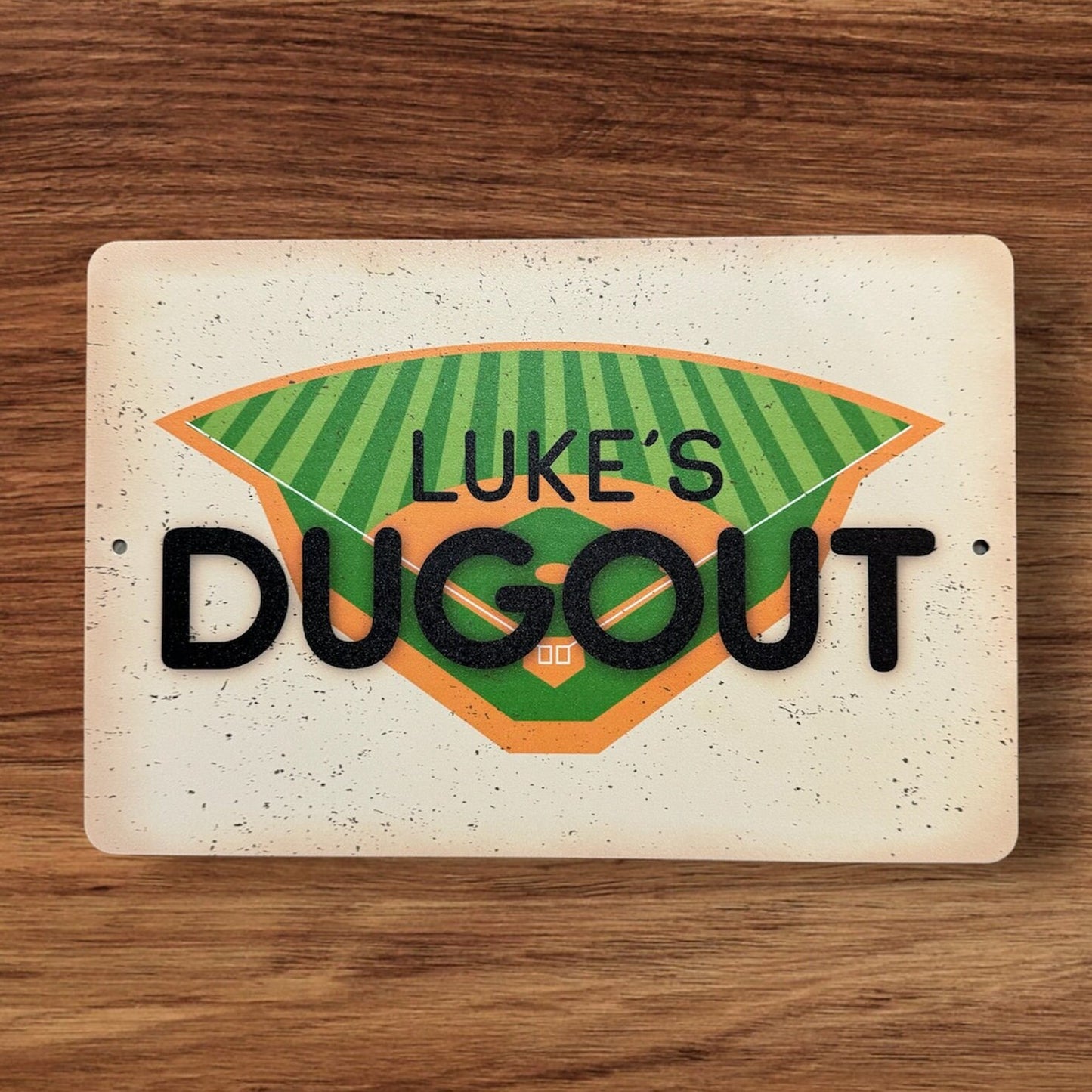 Custom Baseball Room Sign, Custom Metal Powder Coated & Printed Name Sign