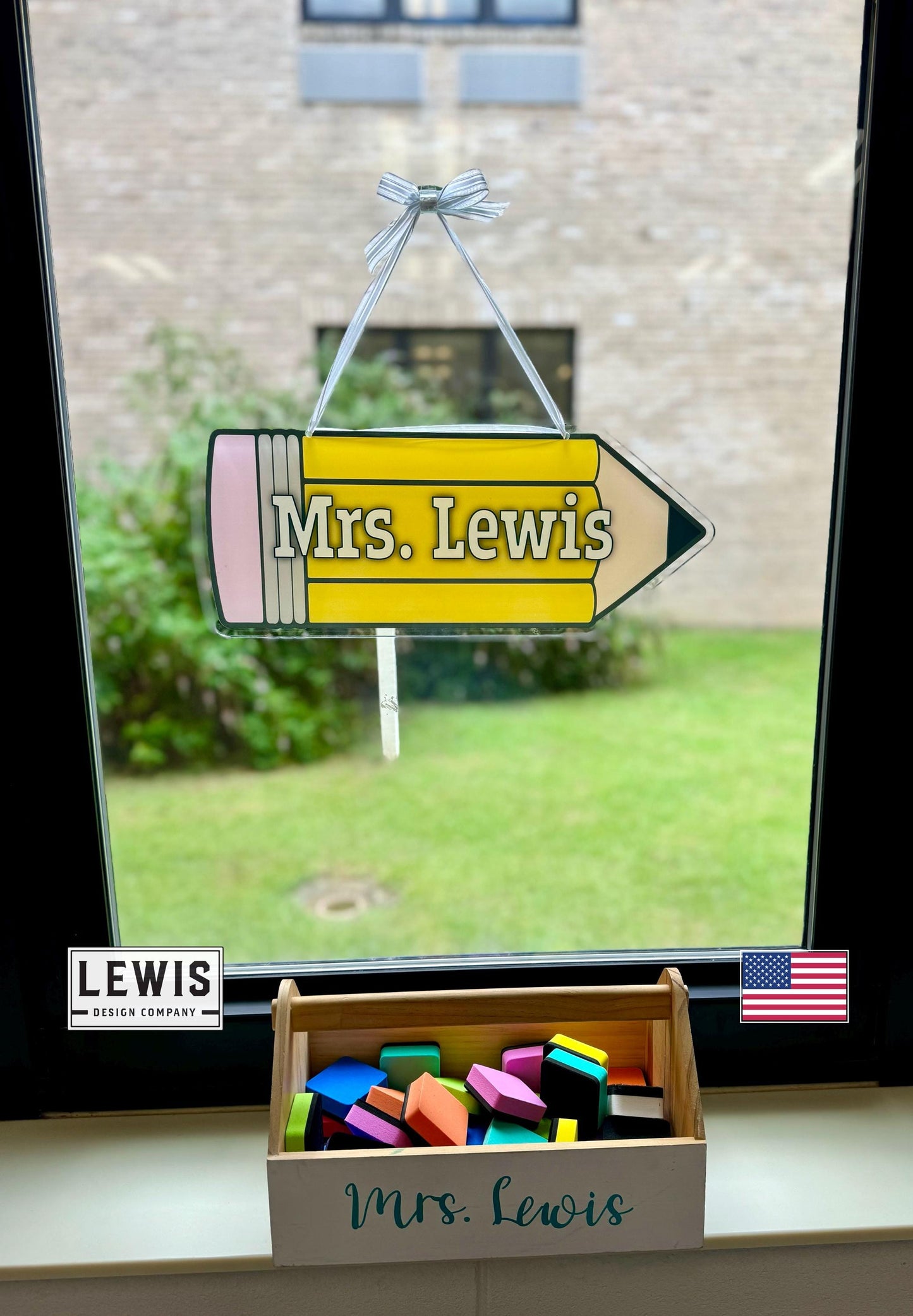 Pencil Acrylic Hanger, Teacher Decor, Classroom Decor, Teacher Gift, Play Room, Teacher Door Hanger, Kindergarten, Preschool