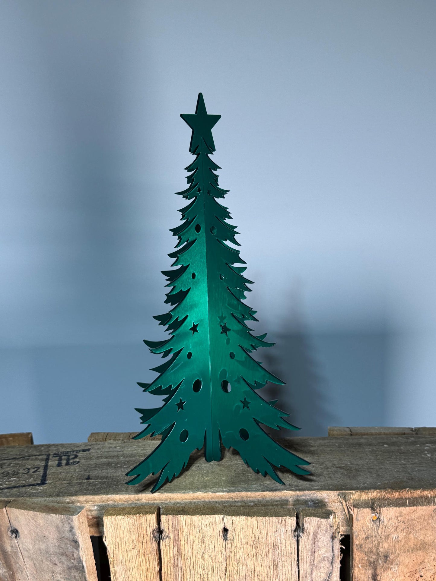 Christmas Tree Metal Desk Decor, Desktop Ornament, Christmas Tree, Christmas Decor, Metal Sign