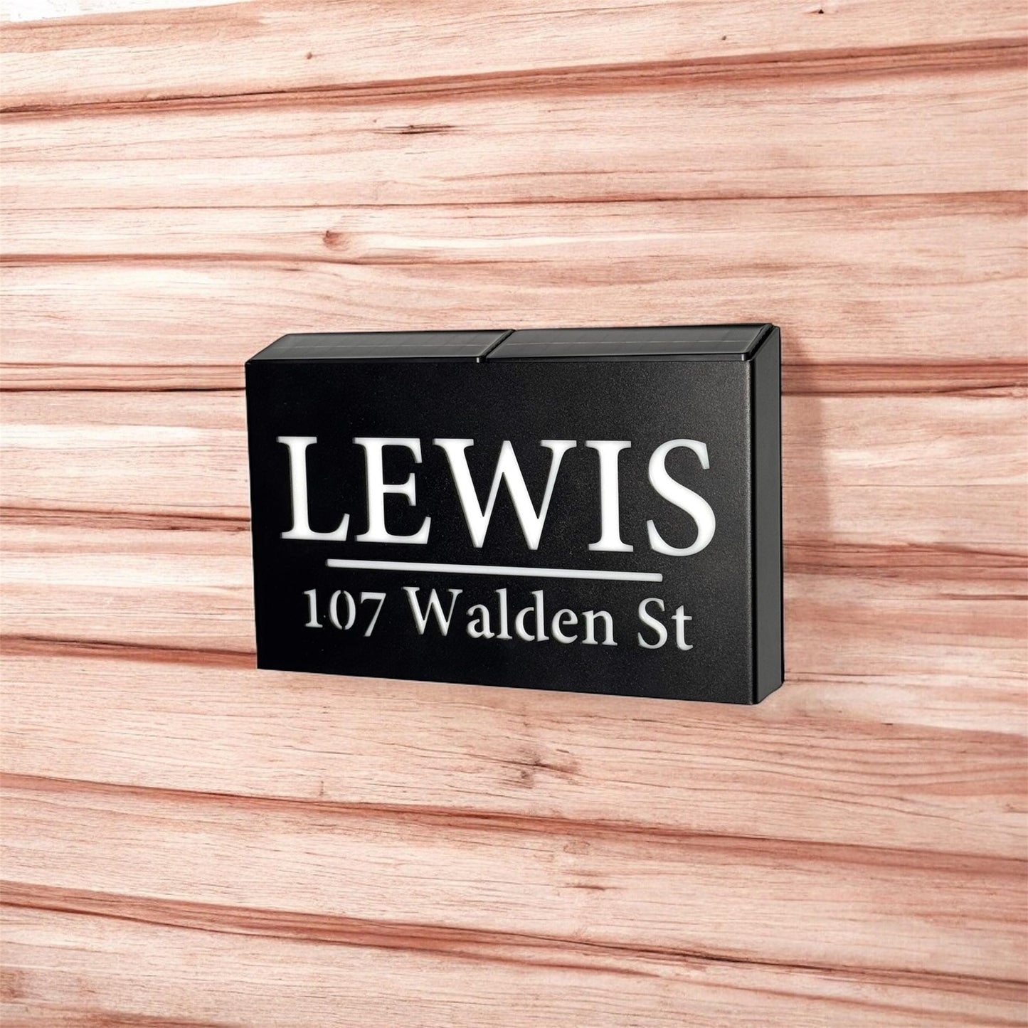 Illuminated Metal Welcome Sign, Custom Solar-Powered Wall Sign with Backlight