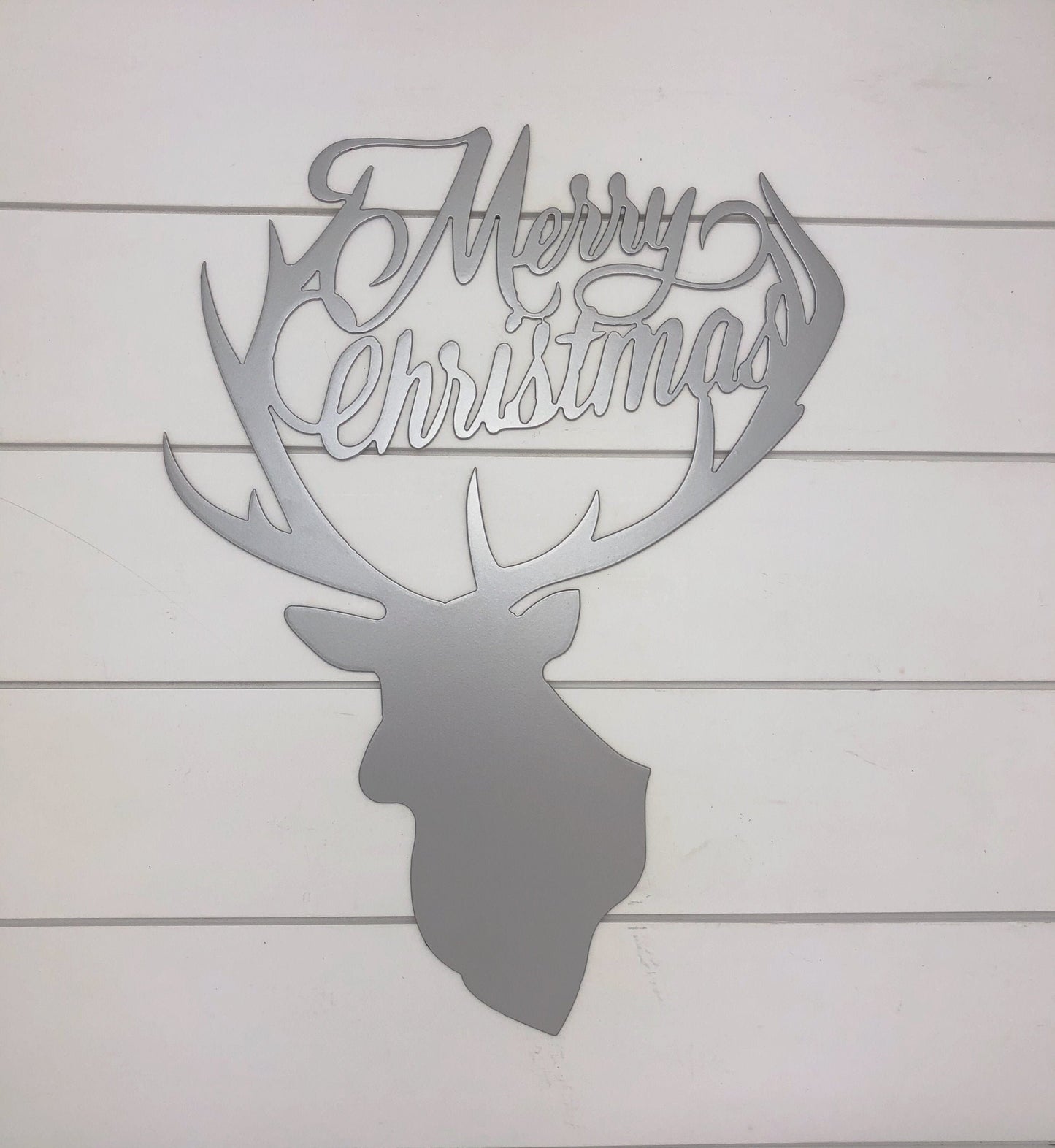 Merry Christmas Deer Metal Sign, Christmas Decor, Metal Wall Art, Metal Signs, Home Decor, Christmas Gifts, Gift Ideas
