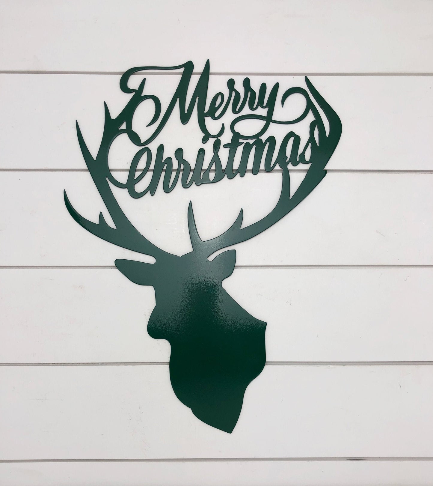 Merry Christmas Deer Metal Sign, Christmas Decor, Metal Wall Art, Metal Signs, Home Decor, Christmas Gifts, Gift Ideas