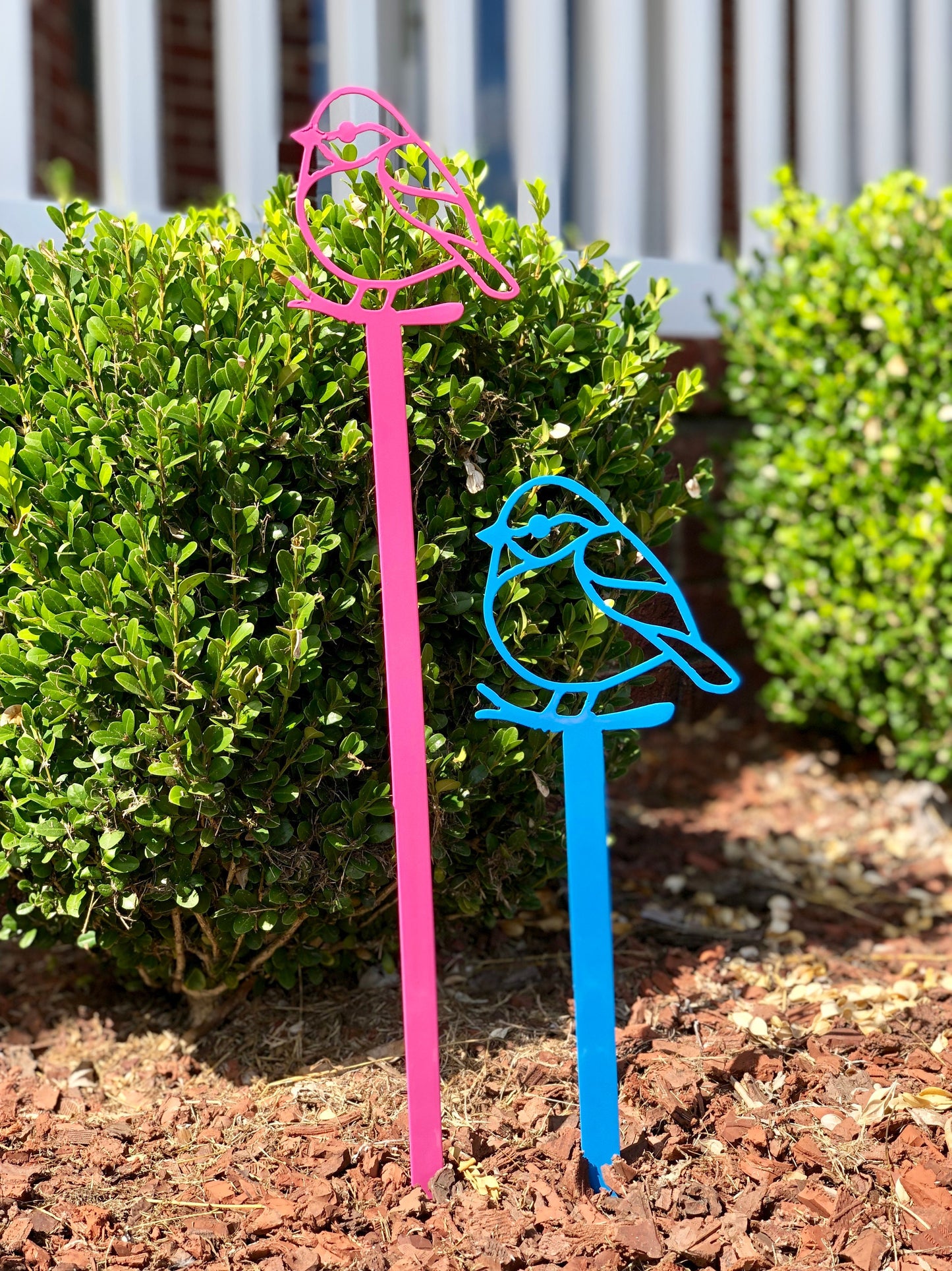 Bird Yard Sign, Handmade Garden and Yard Art
