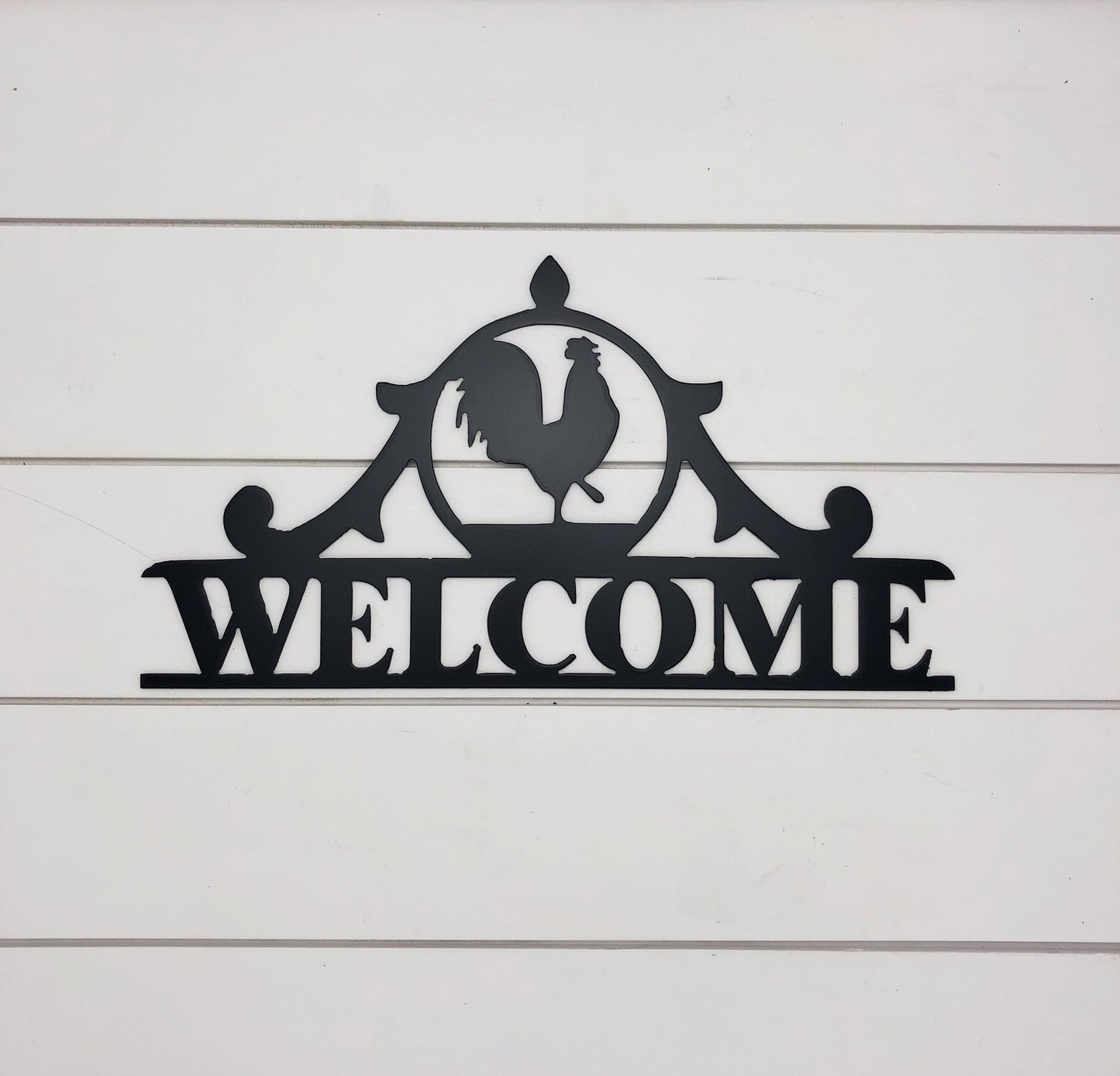 Welcome Rooster Metal Sign, Metal Wall Art, Metal Signs, Home Decor, Farmhouse Decor, Gift Ideas, Custom