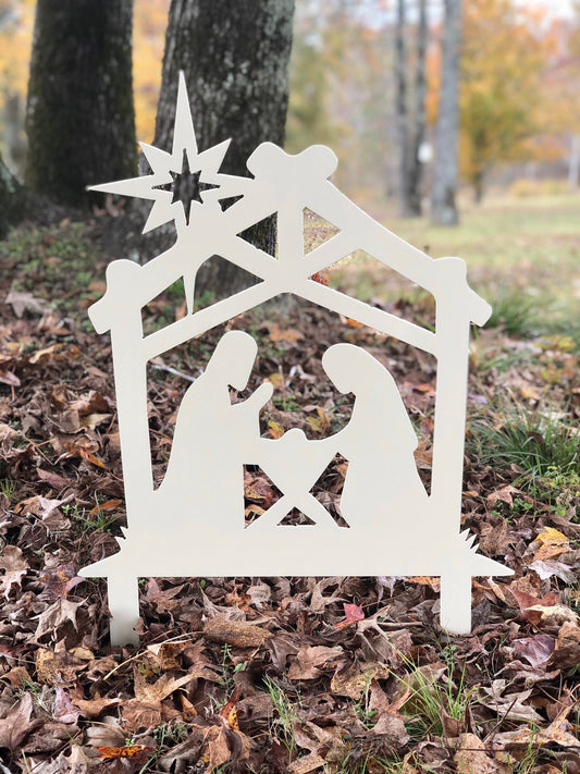Nativity Metal Yard Sign, Nativity Set, Nativity Scene, Manger Scene, Outdoor Christmas Decor, Christmas Yard Decor, Christian Christmas