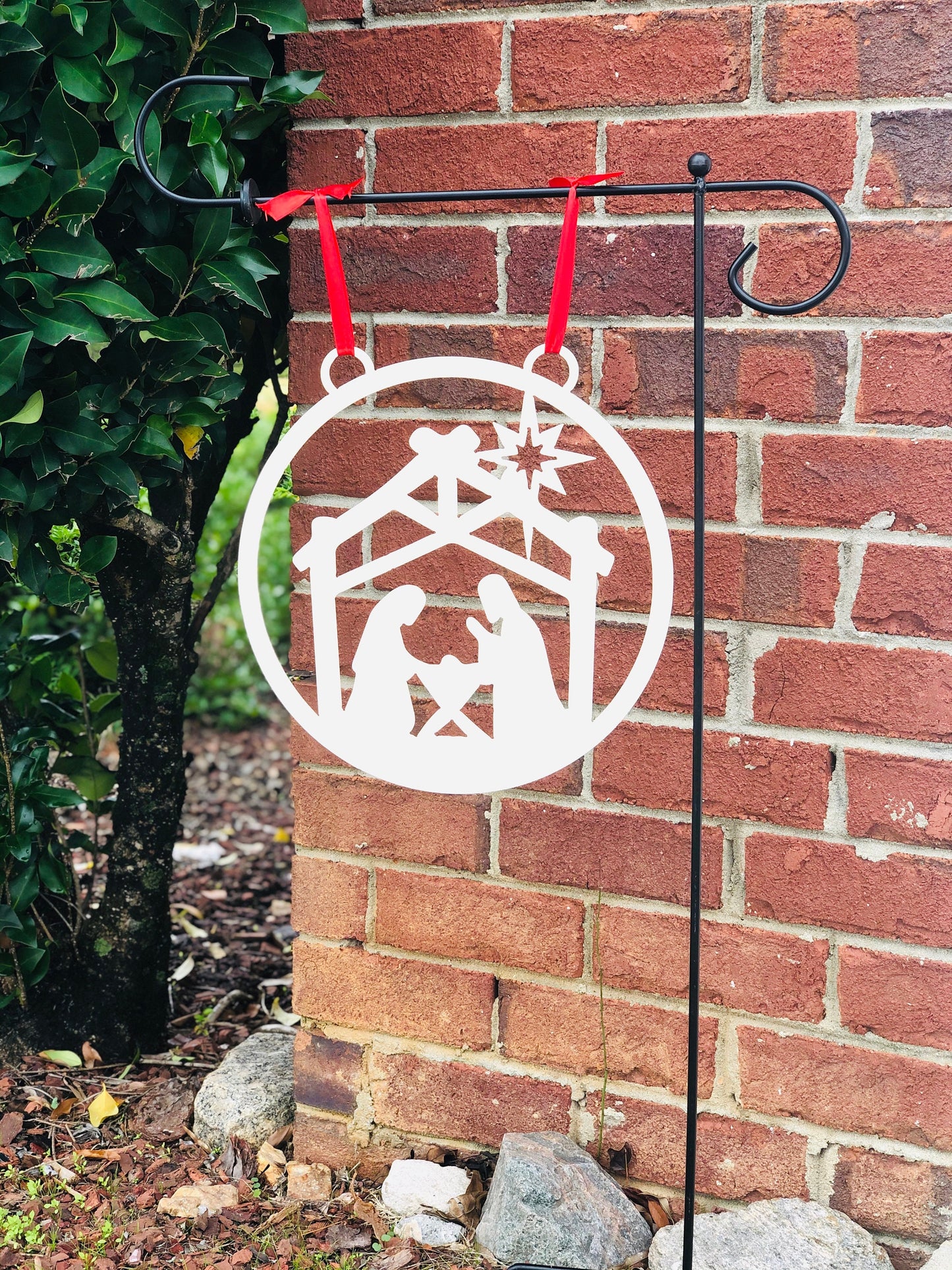 Nativity Mailbox Sign, Nativity Set, Nativity Scene, Christmas Door Hanger, Christmas Outdoor Yard Decor, Mailbox Hanger, Christmas Flag