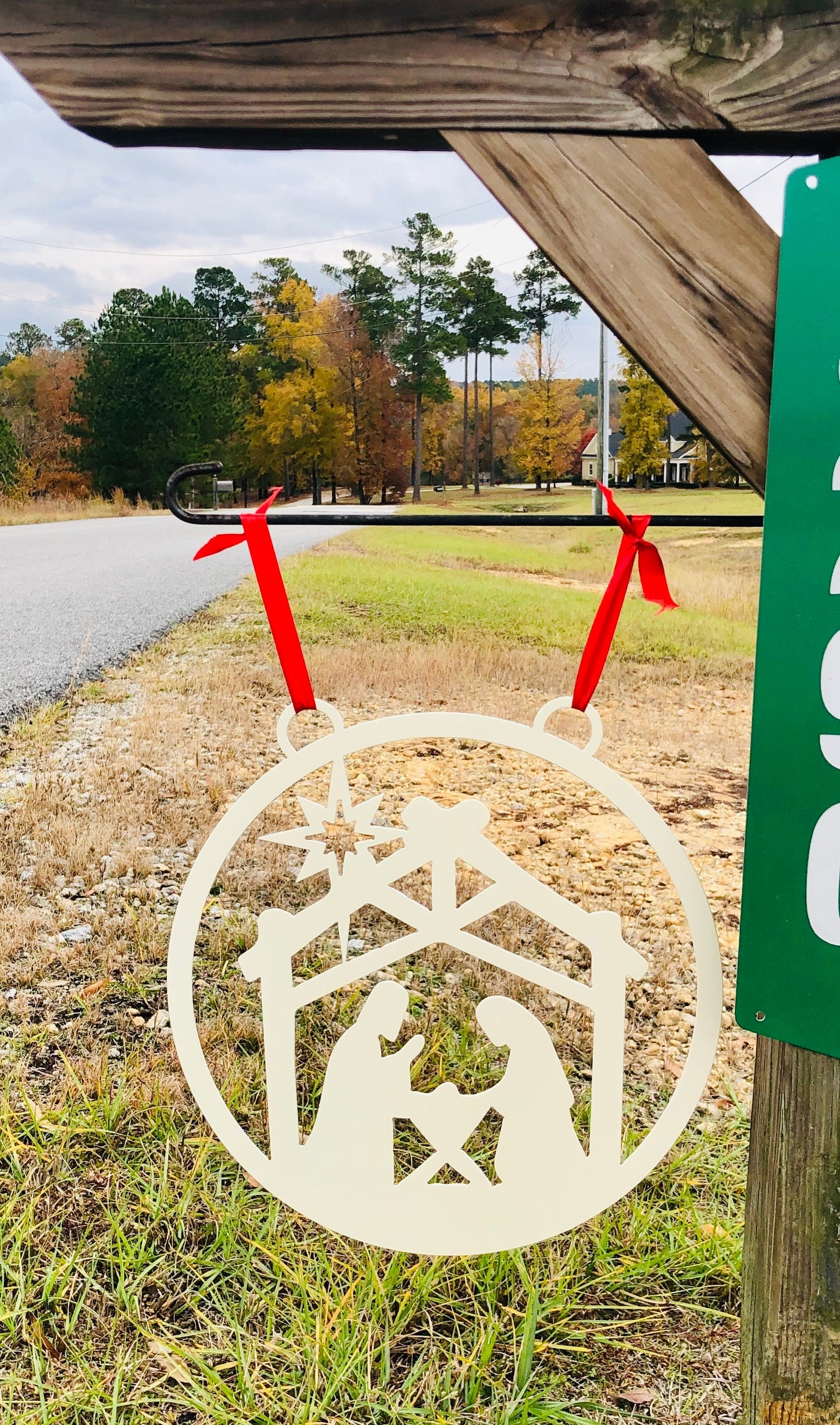 Nativity Mailbox Sign, Nativity Set, Nativity Scene, Christmas Door Hanger, Christmas Outdoor Yard Decor, Mailbox Hanger, Christmas Flag