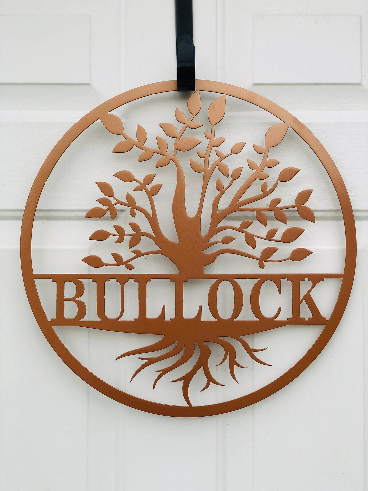 Tree of Life Sign, Last Name Metal Sign, Family Name Sign, Tree Sign, Personalized Metal Wall Decor, Welcome Sign, Door Hanger, Wreath