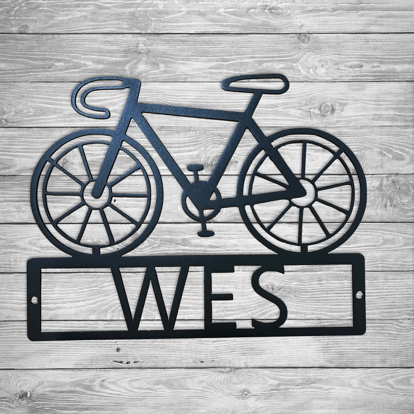 Bicycle Custom Monogram Steel Sign, Bicycle Sign, Custom Name Sign, Cycling Sign, Home Decor, Kids Room Sign, Sport Sign, Personalized Sign