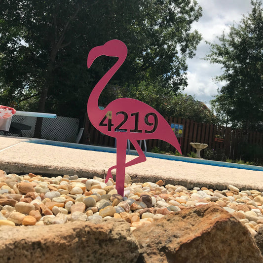 Flamingo Custom Address Sign, Metal Sign, Beach Sign, Beach Address, Address Sign, Pool Sign, Housewarming Gift, Beach Gift, Beach House