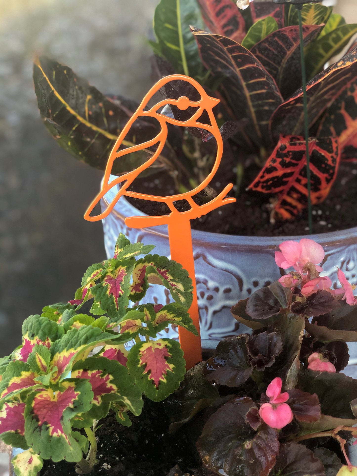 Bird Yard Sign, Handmade Garden and Yard Art
