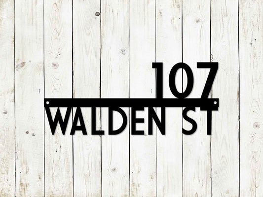 Custom Address Monogram Metal Sign, Address Plaque, Custom Address Sign, Address Sign, House Number Sign, Metal House Number