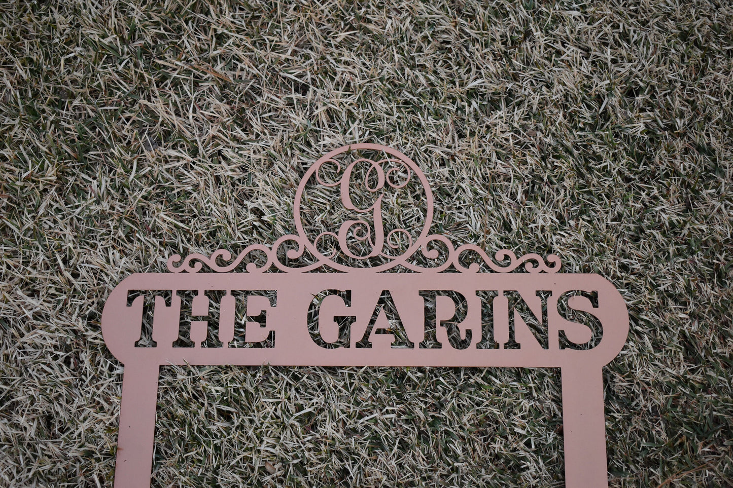 Monogram Scroll Yard and Garden Sign