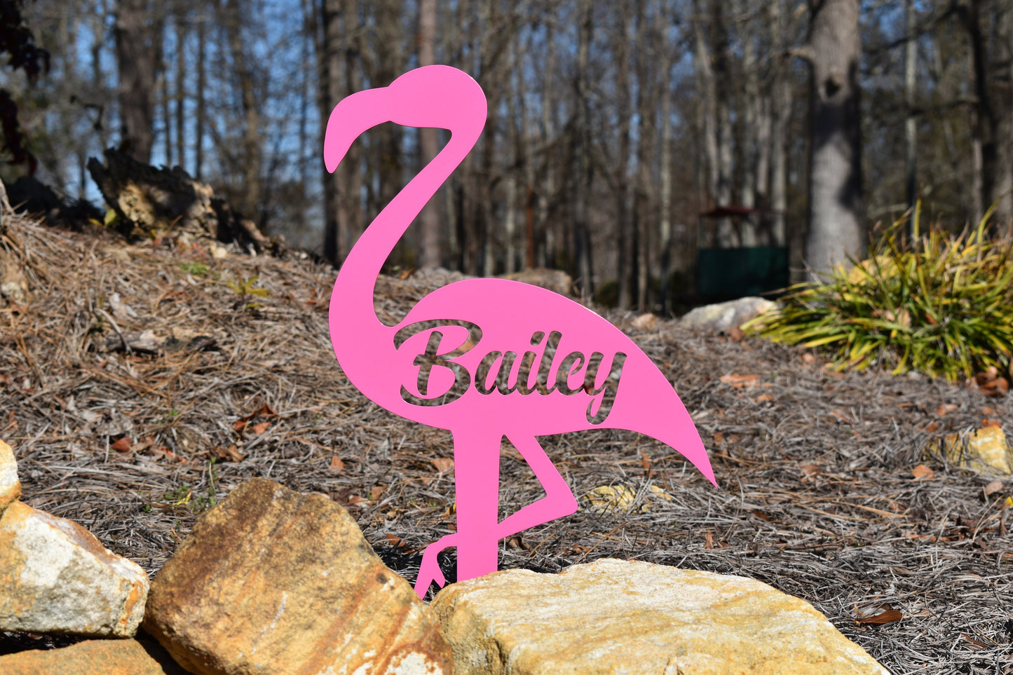 Custom Monogrammed Flamingo Sign, Metal Sign, Beach Sign, Beach Address, Address Sign, Pool Sign, Housewarming Gift, Beach Gift, Beach House