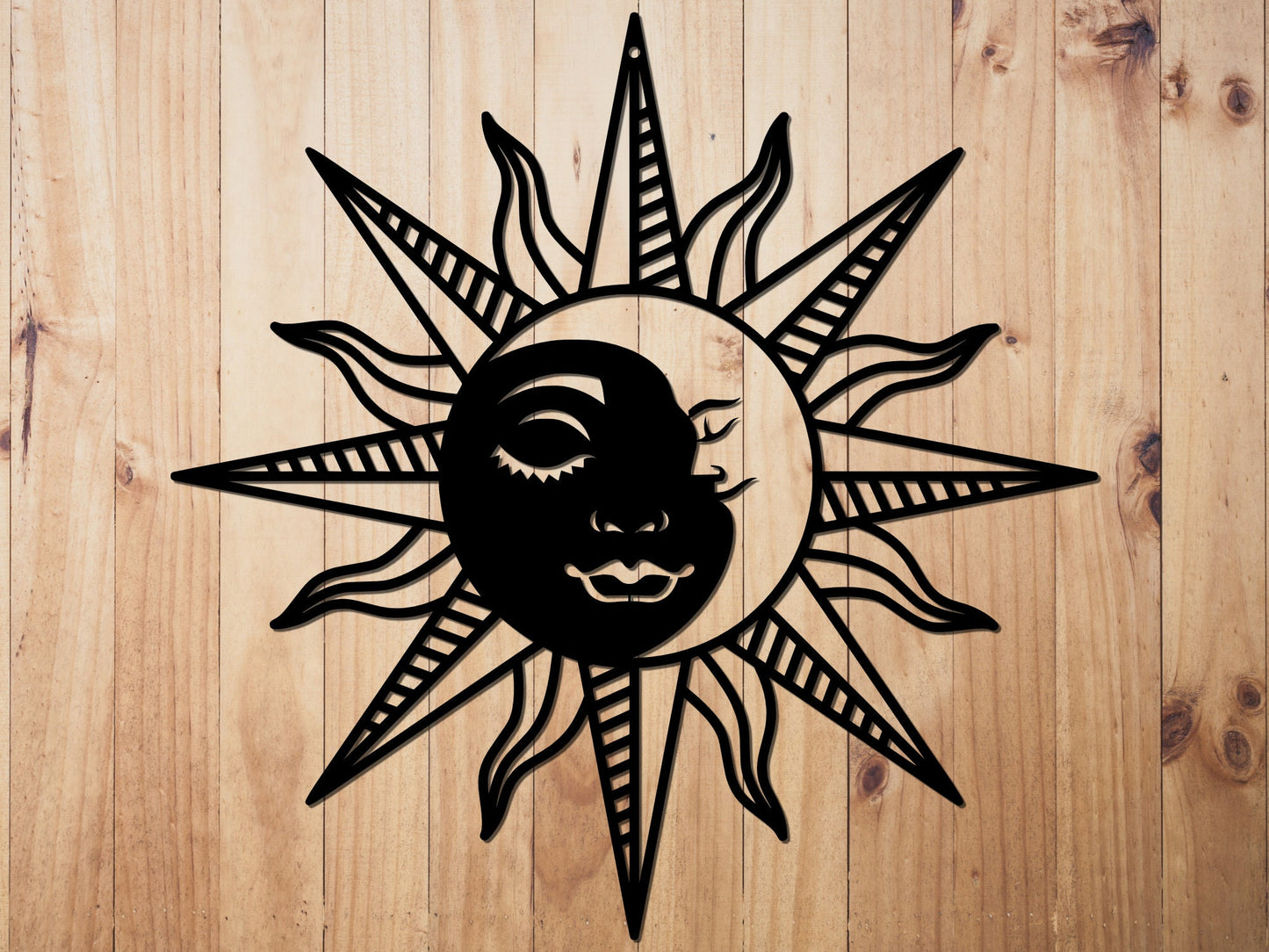 Sun and Moon Metal Sign, Sun, Moon, Outdoor Decor, Home Decor, Metal Signs, Custom Metal Sign, Wall Art