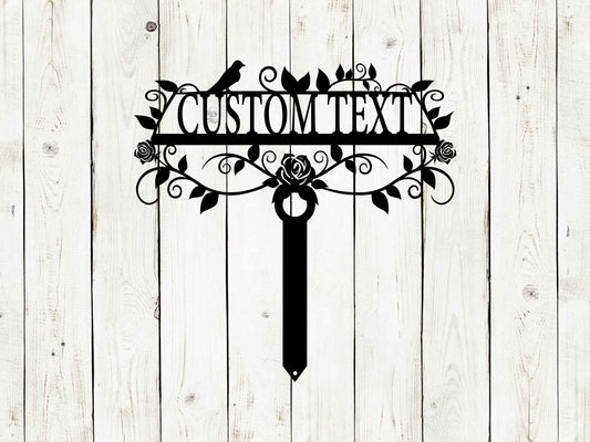 Custom Garden Sign, Rose Garden