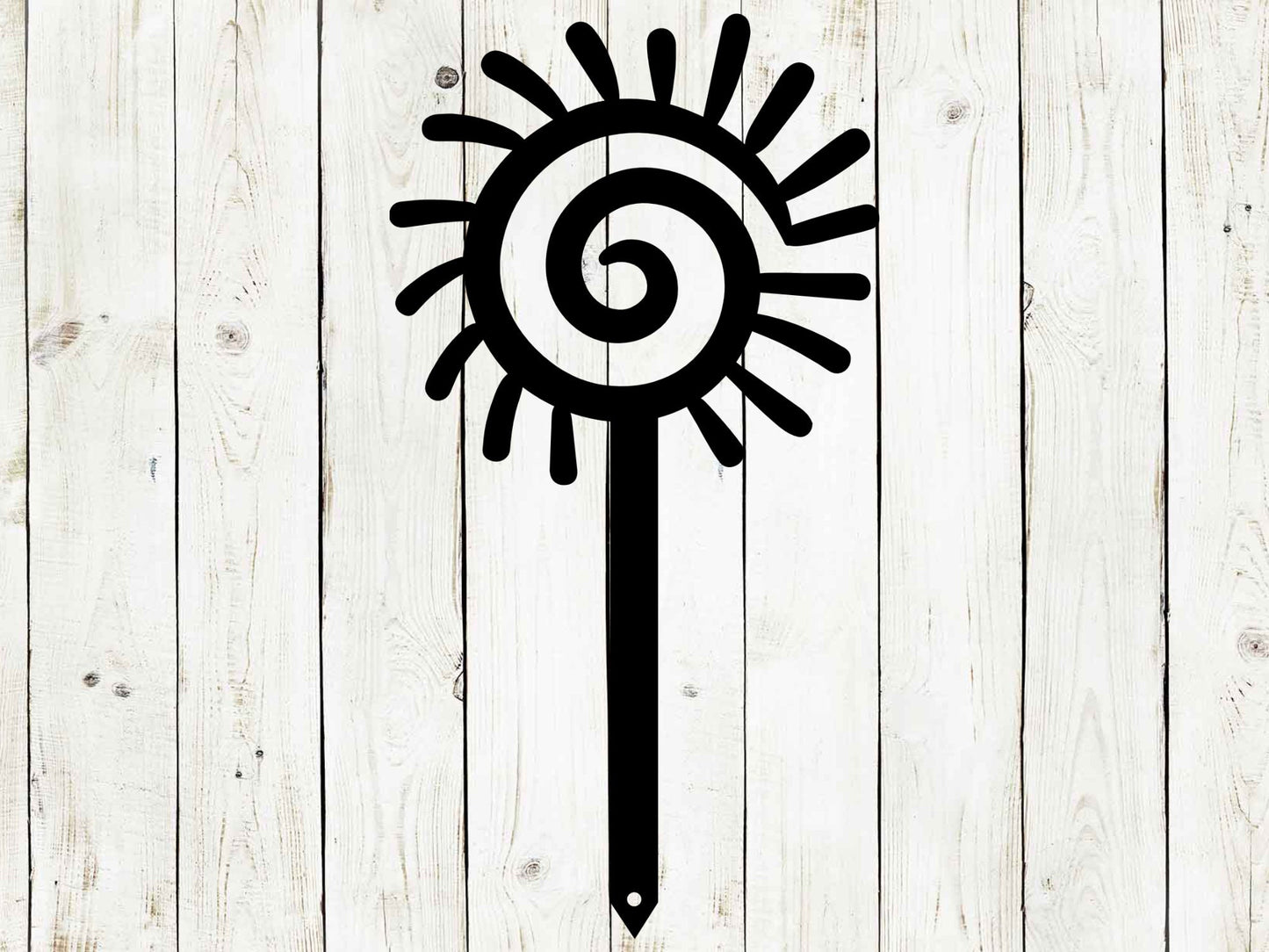 Sun Metal Yard Stake, Garden Decor