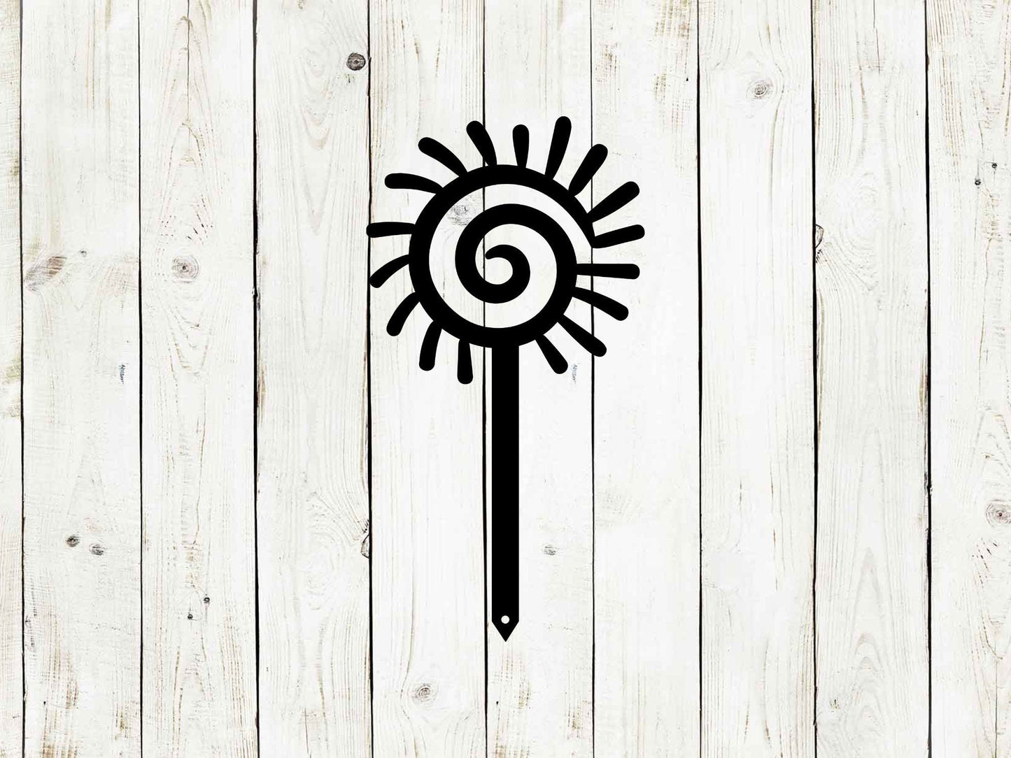 Sun Metal Yard Stake, Garden Decor