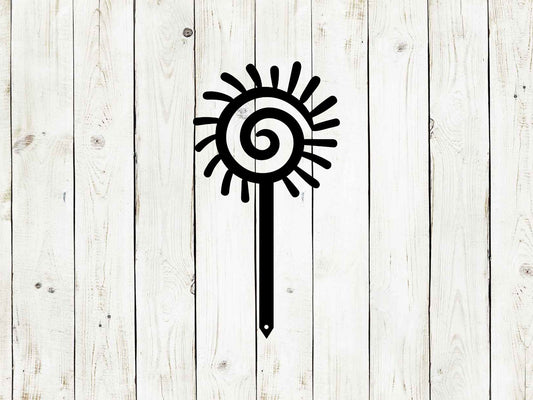 Sun Metal Yard Stake, Garden Decor