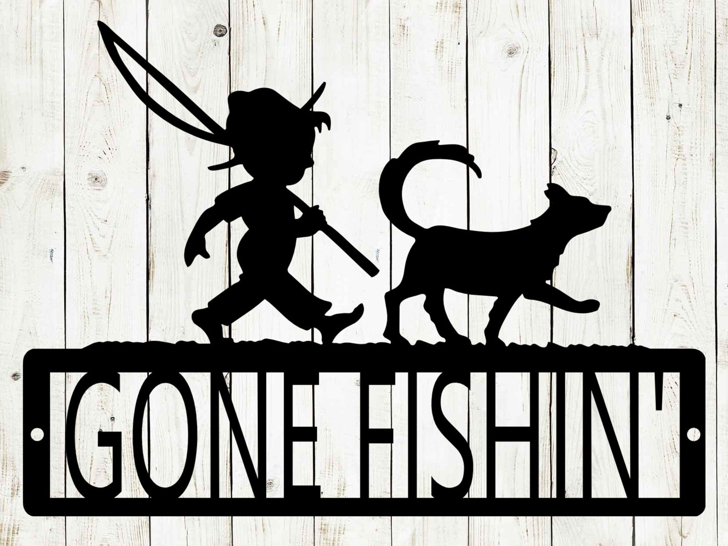 Custom Gone Fishin' Metal Sign, Metal Signs, Fishing, Fishing Sign, Outdoor Decor, Home Decor, Farmhouse Decor, Gift Ideas, Custom