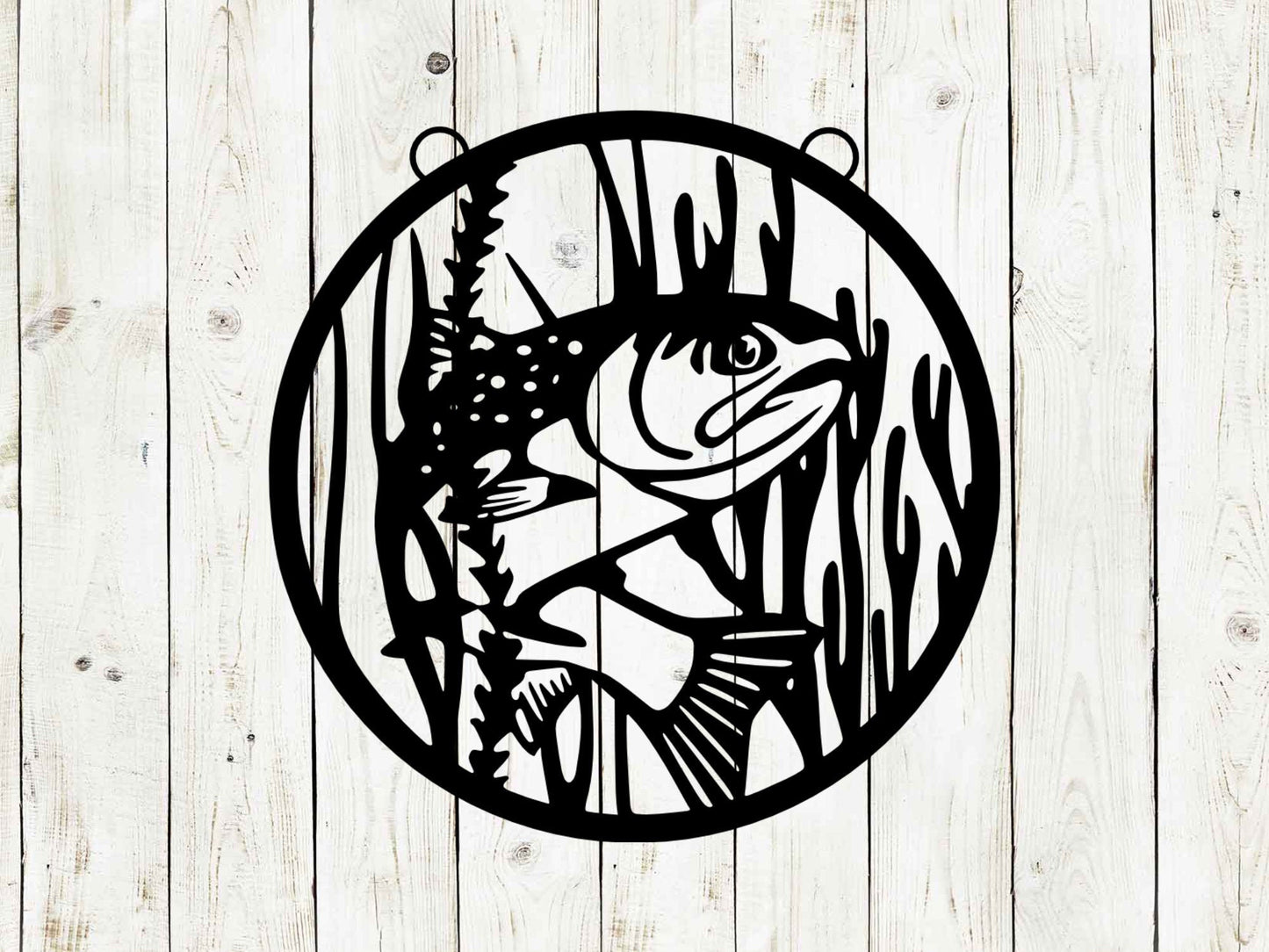 Trout Fish Mailbox Sign, Fishing Mailbox Hanger, Fish Sign, Summer Outdoor Yard Decor, Mailbox Hanger, Trout Fishing, Fishing Flag